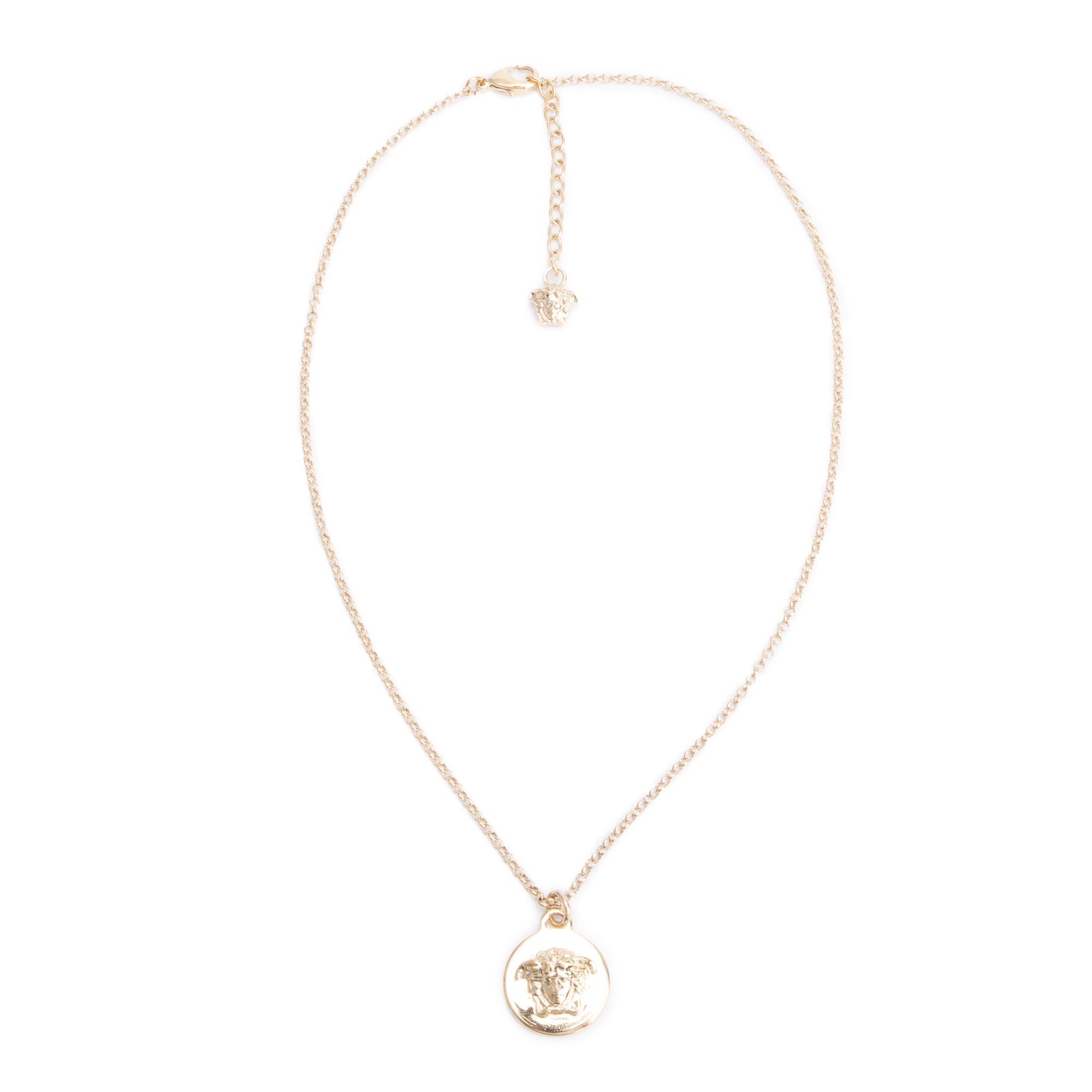 Versace Gold Plated Medusa Pendant Necklace