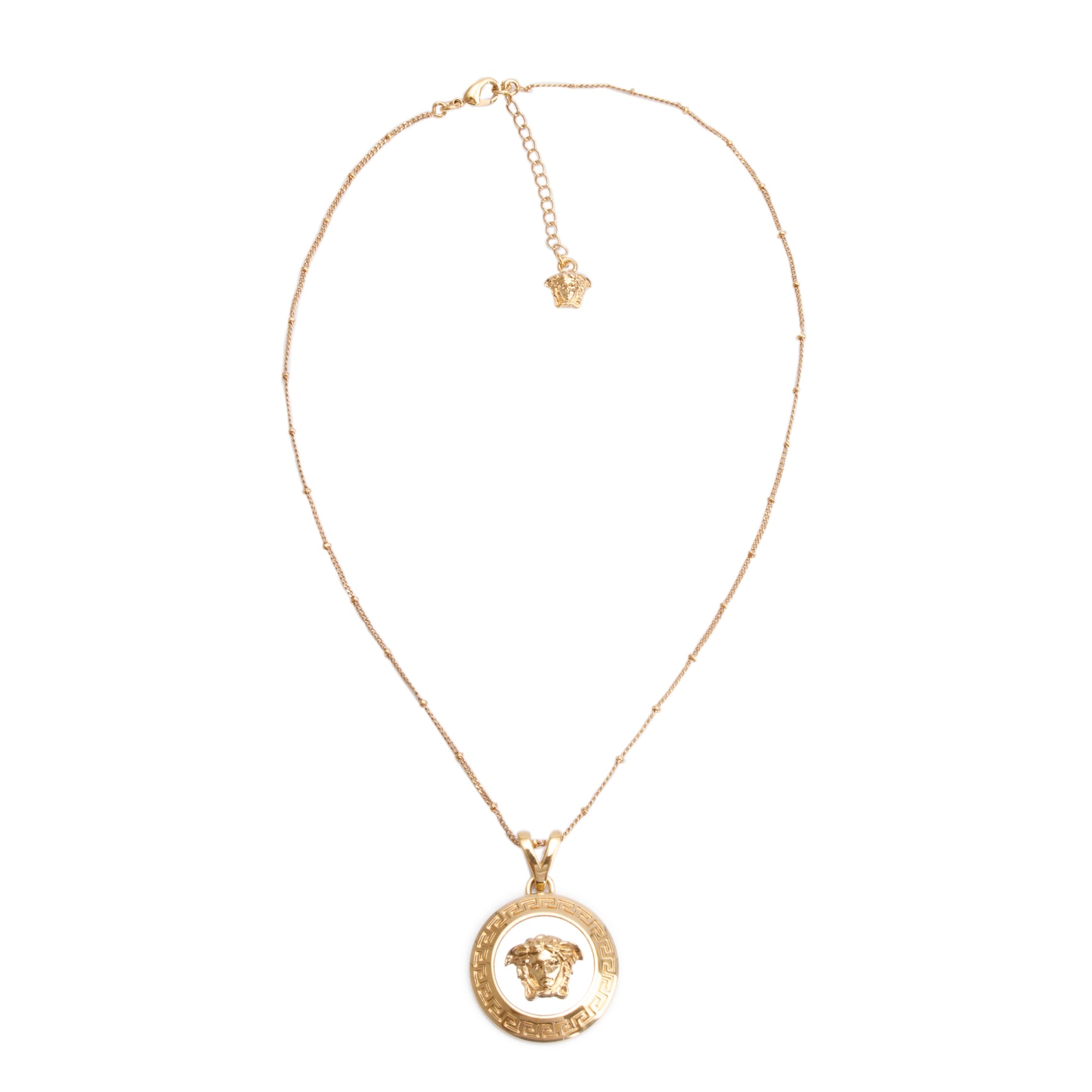 Versace Gold & Silver Plated Medusa Pendant Necklace