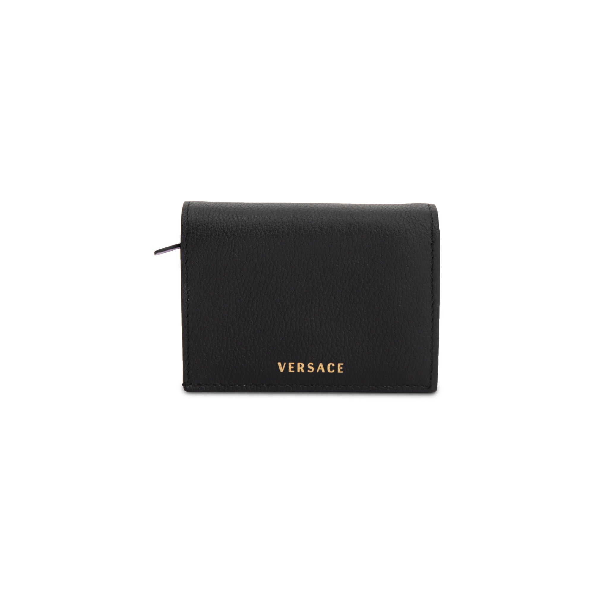 Versace Medusa Leather Card Holder Wallet w/ Box