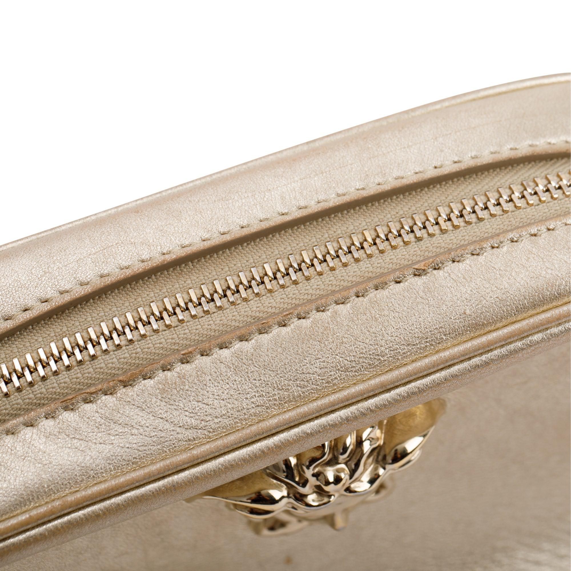 Versace Metallic Gold Palazzo Camera Bag