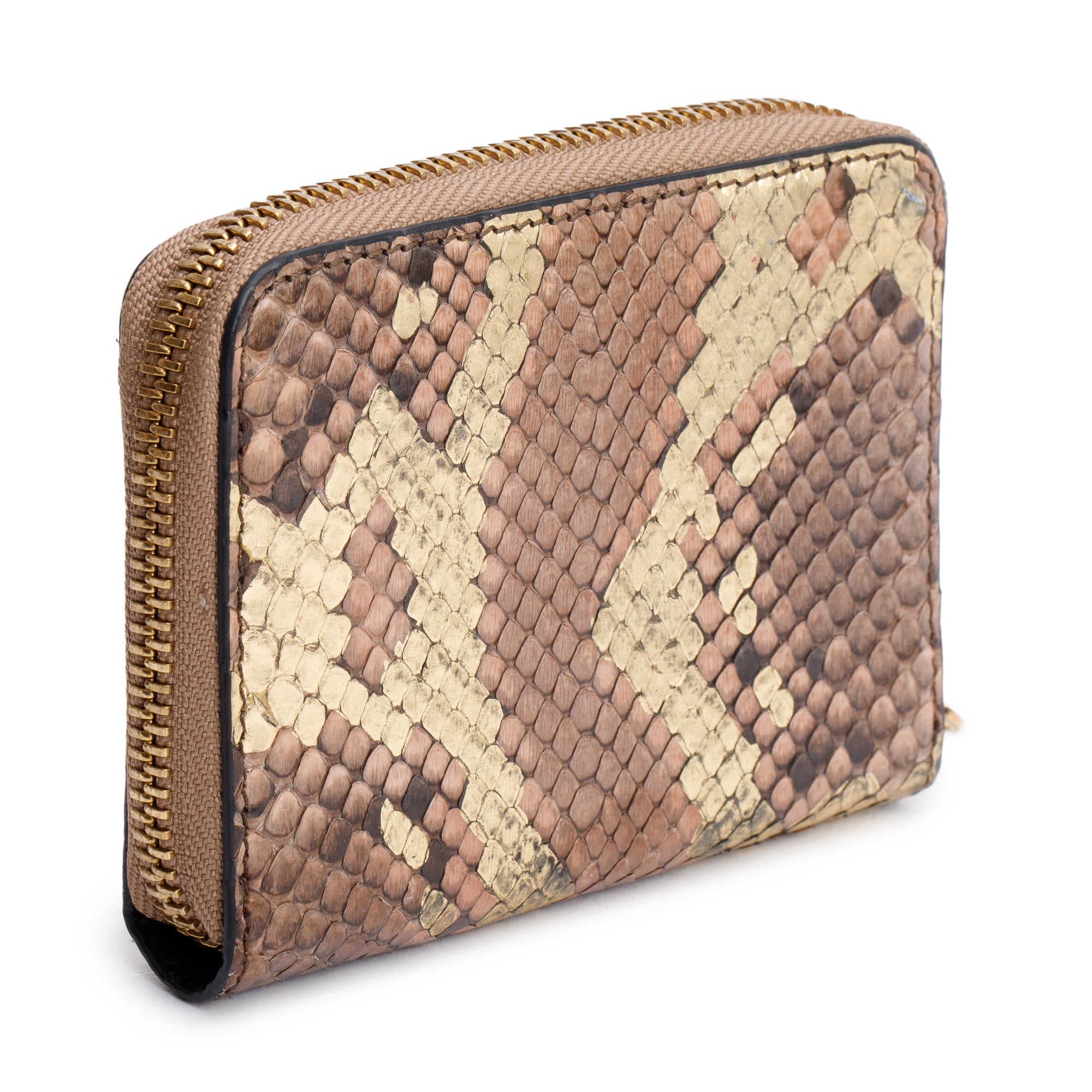 Versace Multicolor Python Barocco Compact Wallet