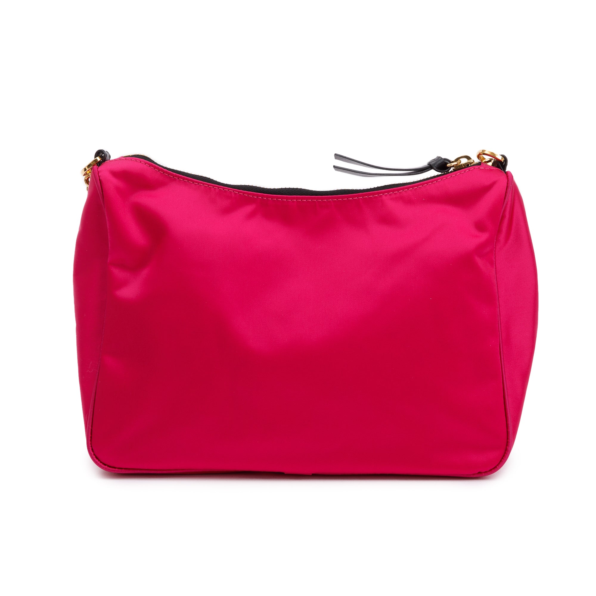 Versace Pink Nylon Small Medusa Tribute Chain Shoulder Bag