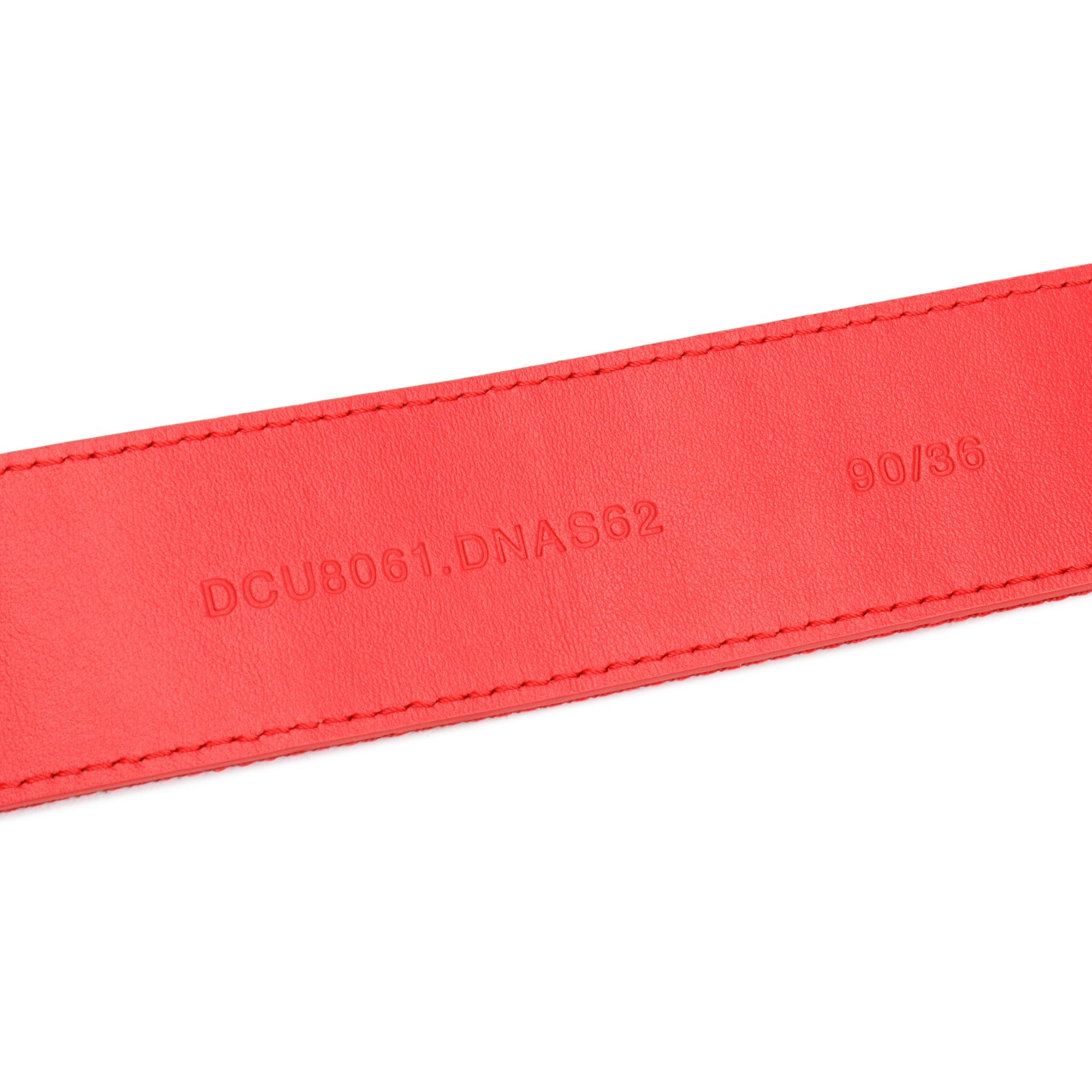 Versace Red Beige Canvas Leather First Line La Medusa Belt 90 36