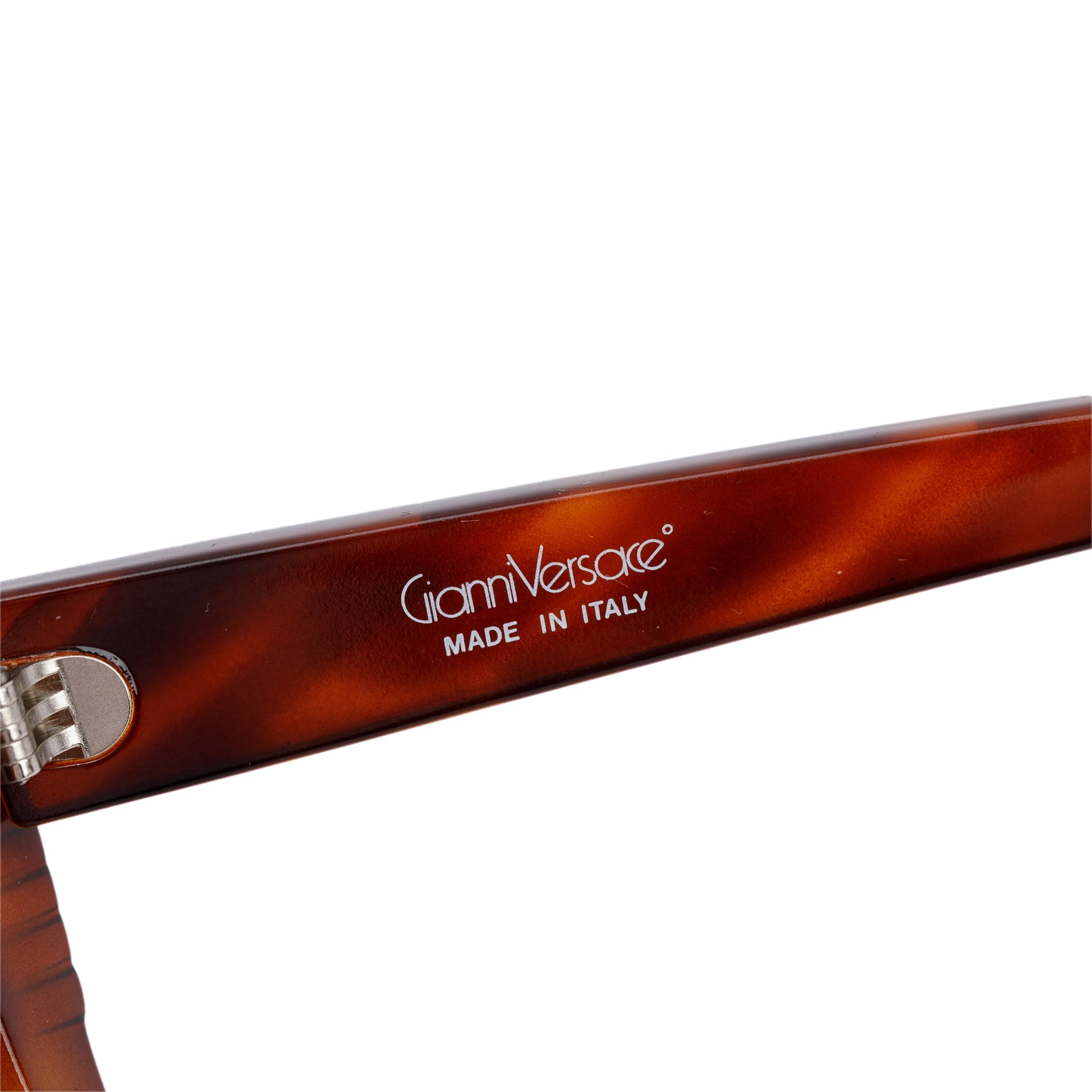 Versace Vintage Havana Acetate Crystal Basix 812 Wayfarer Sunglasses w/ Case