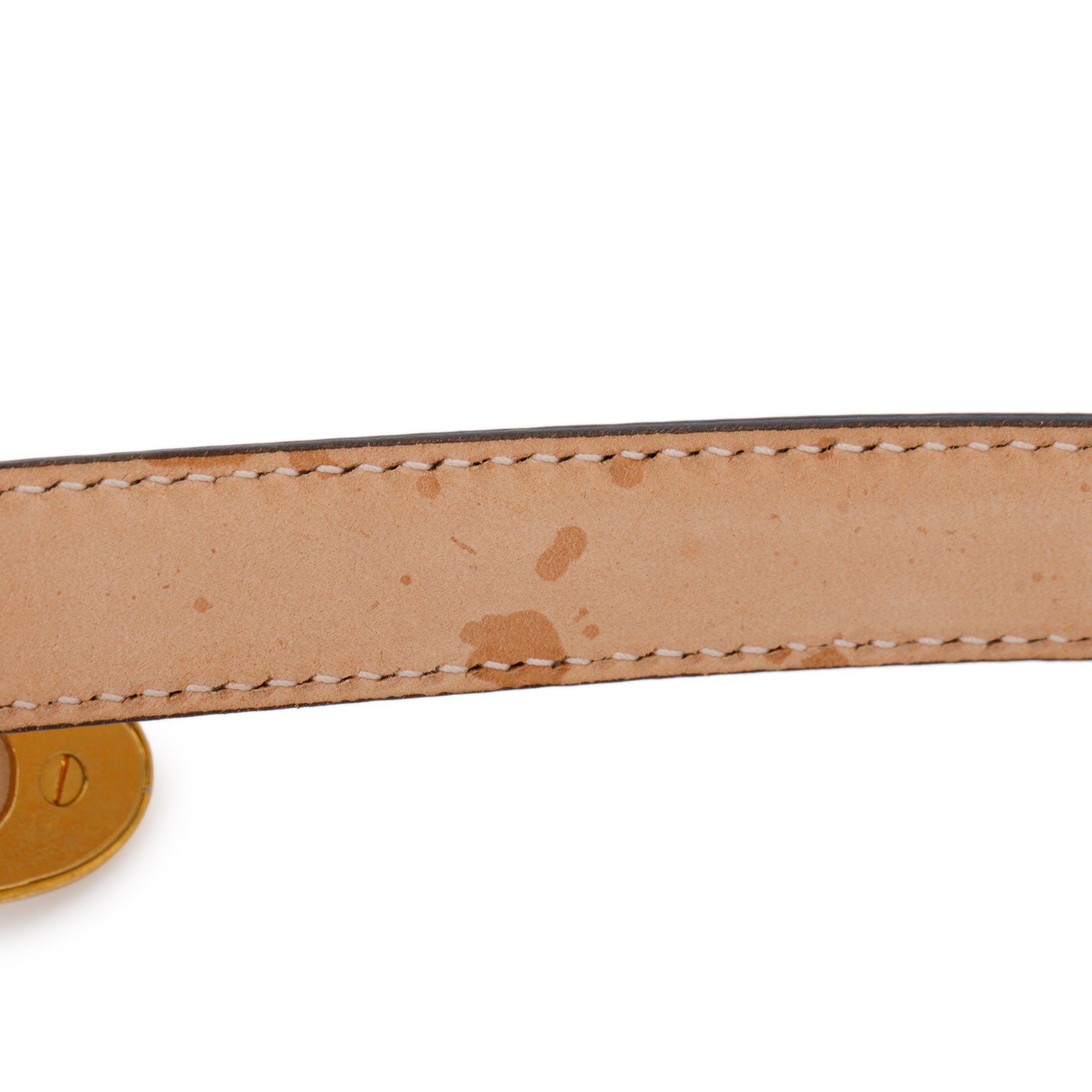 Versace White Calfskin Leather Barocco Medusa Buckle Leather Belt 105 42