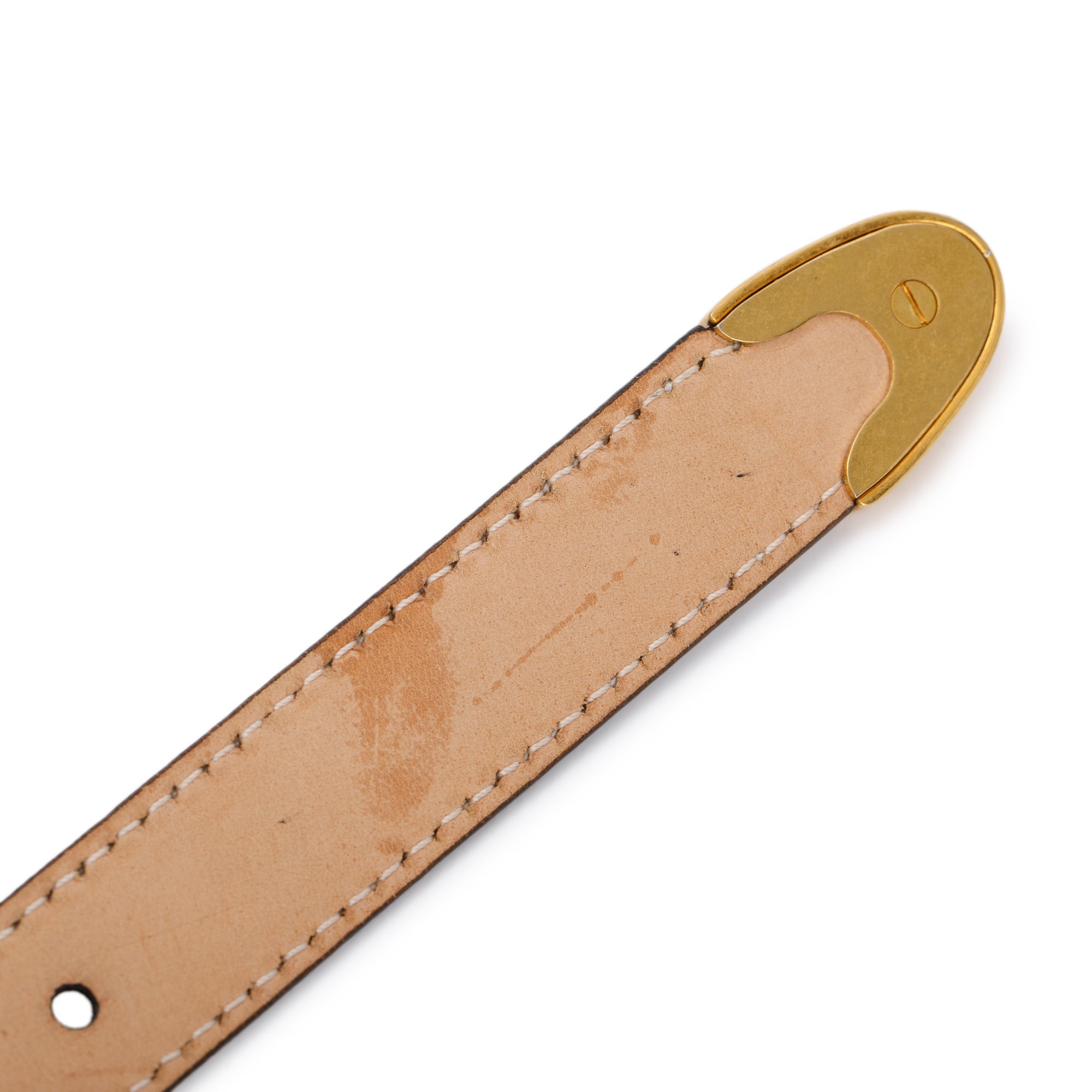 Versace White Calfskin Leather Barocco Medusa Buckle Leather Belt 105 42