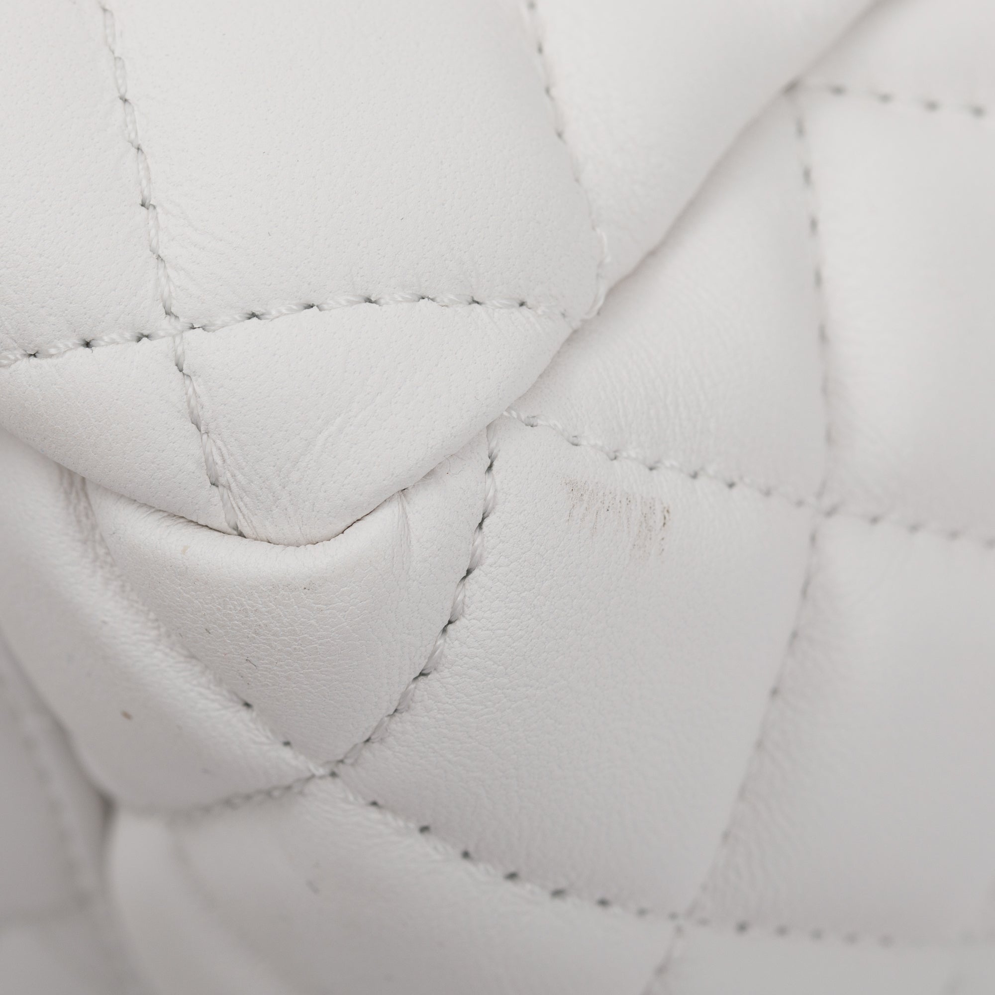 Versace White Quilted Calfskin Leather La Medusa Tote Bag