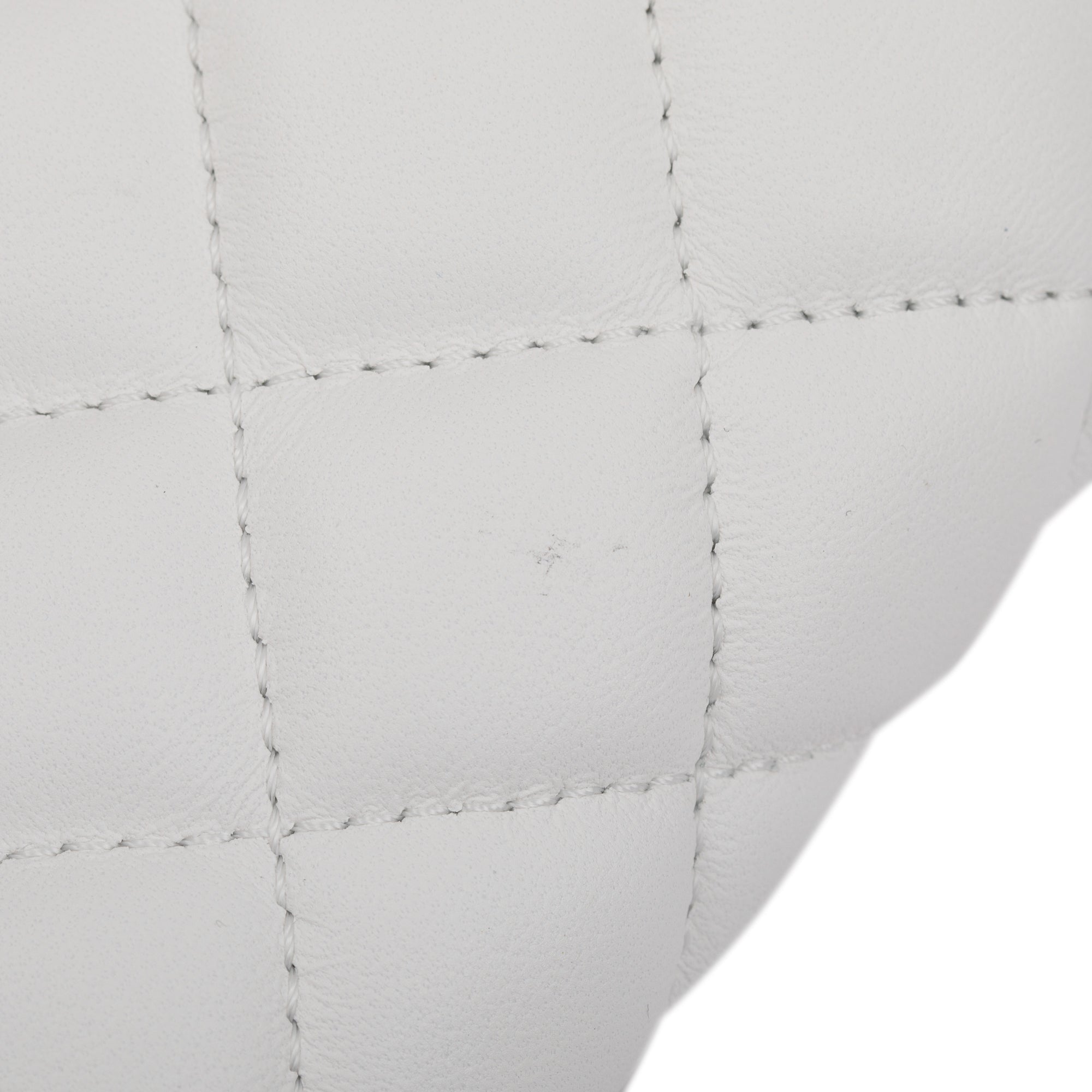 Versace White Quilted Calfskin Leather La Medusa Tote Bag