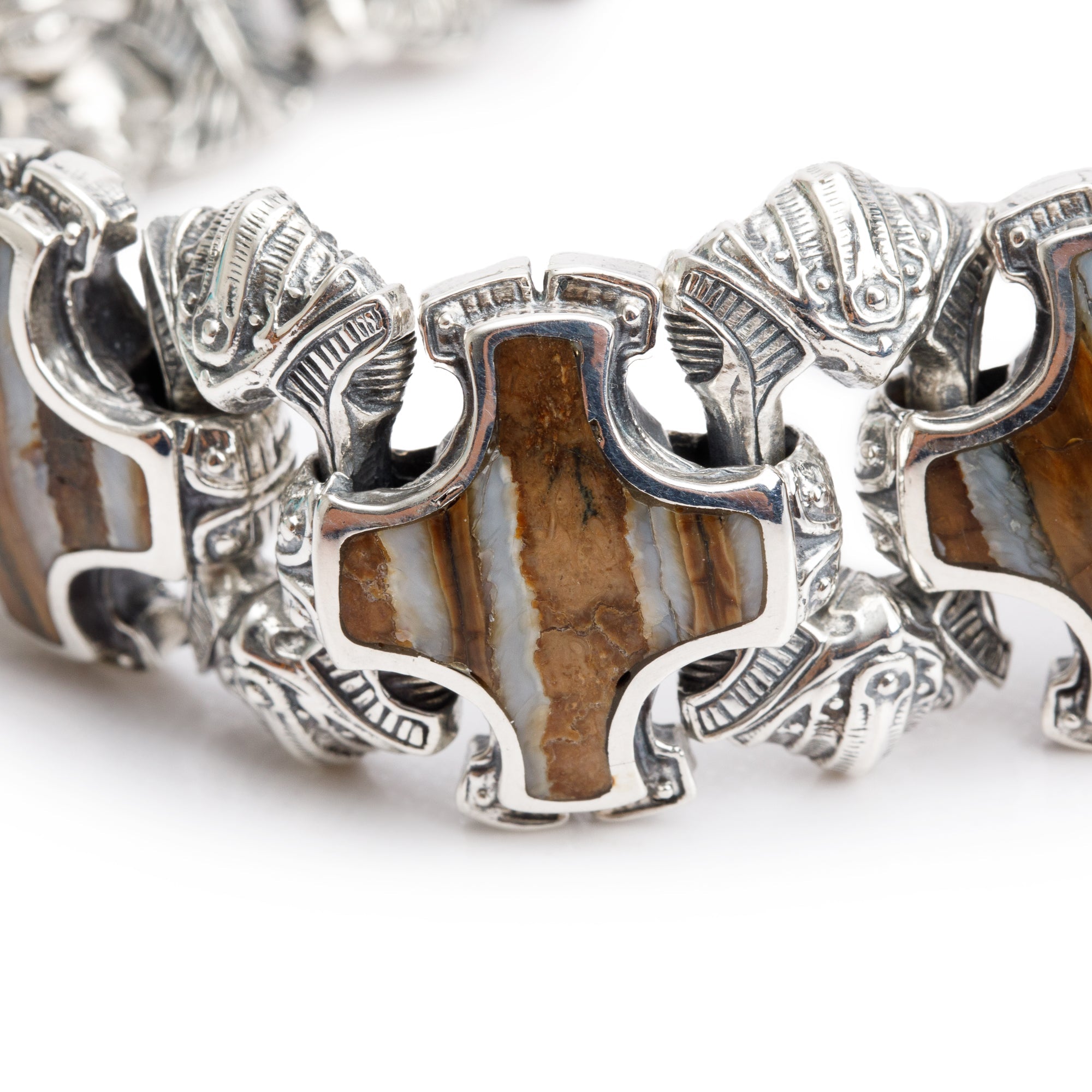 William Henry Sterling Silver Fossil Mammoth Tooth Aleksius Bracelet