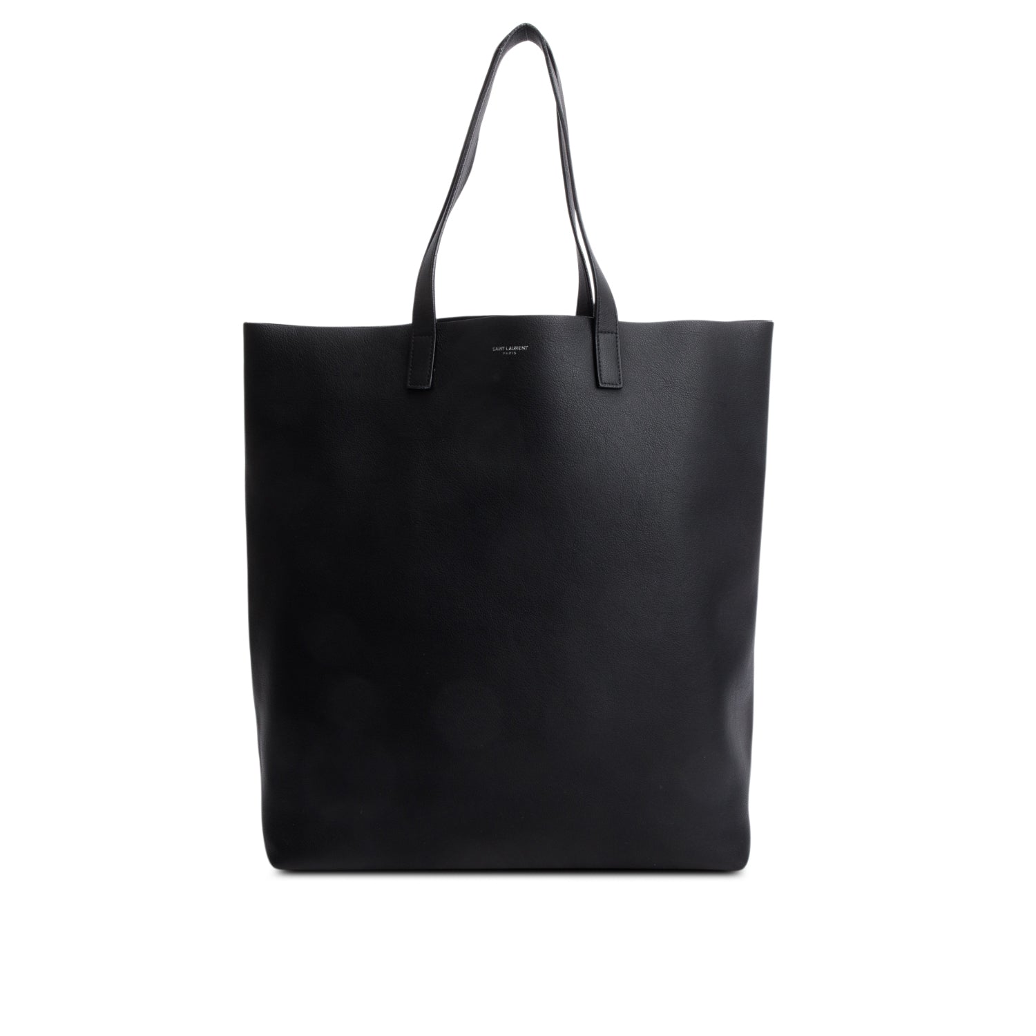 Saint Laurent Black Calfskin North-South Shopping Tote w/ Pouch & Receipt