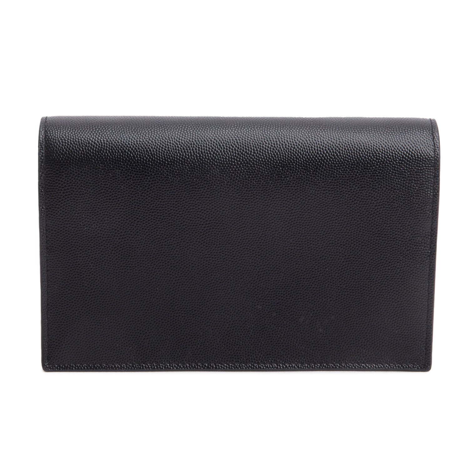 Saint Laurent Black Leather Kate Tassel Wallet on Chain
