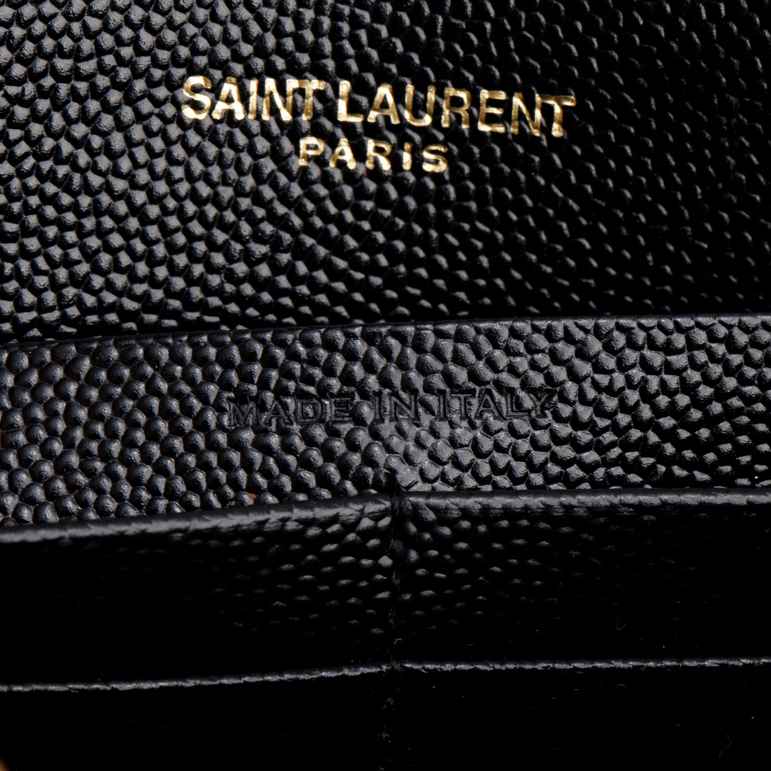 Saint Laurent Black Leather Kate Tassel Wallet on Chain