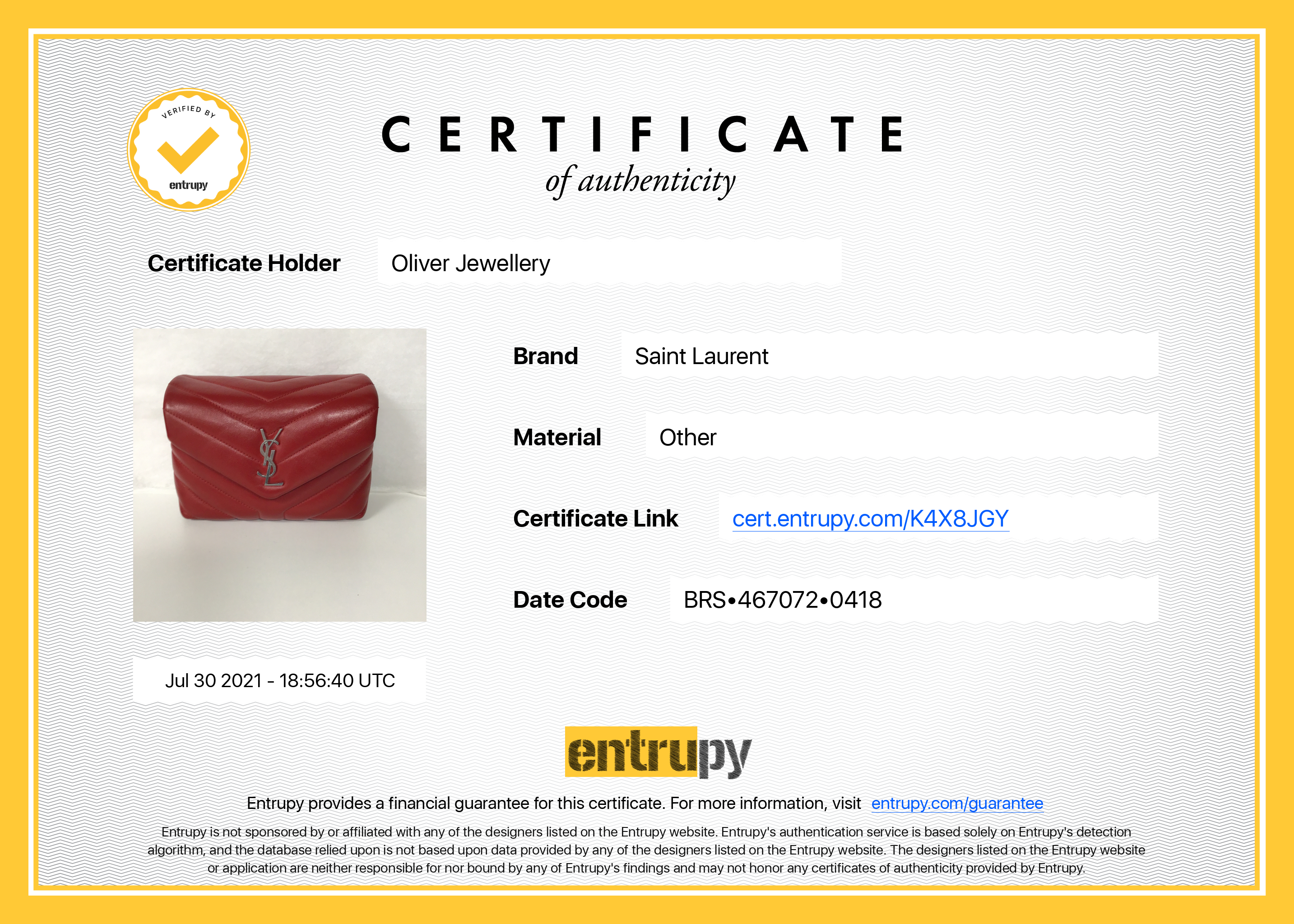 Yves Saint Laurent Toy Loulou Crossbody Bag w/ Box