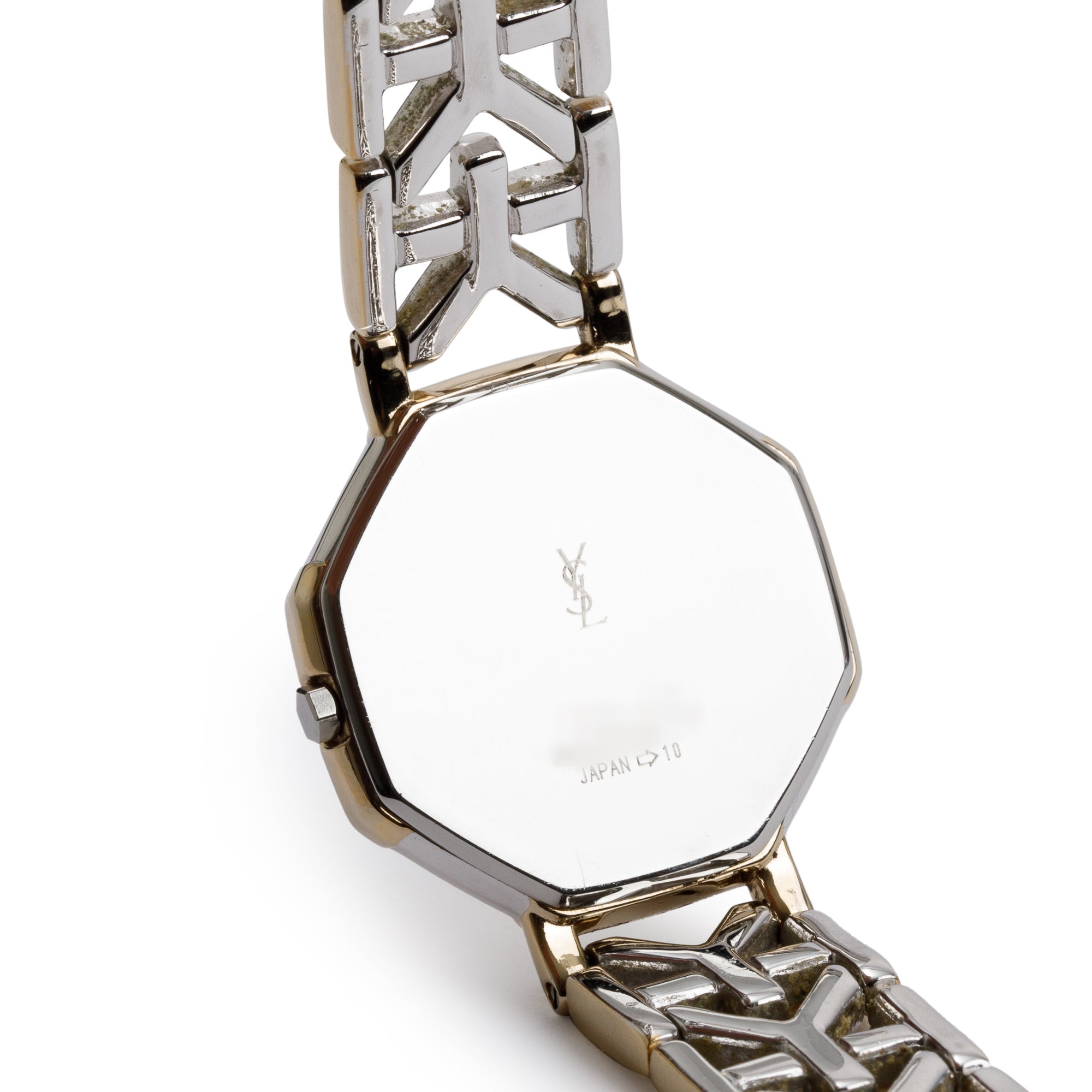 Yves Saint Laurent Two-Tone Stainless Steel Octagon Y Belt 28 MM Watch