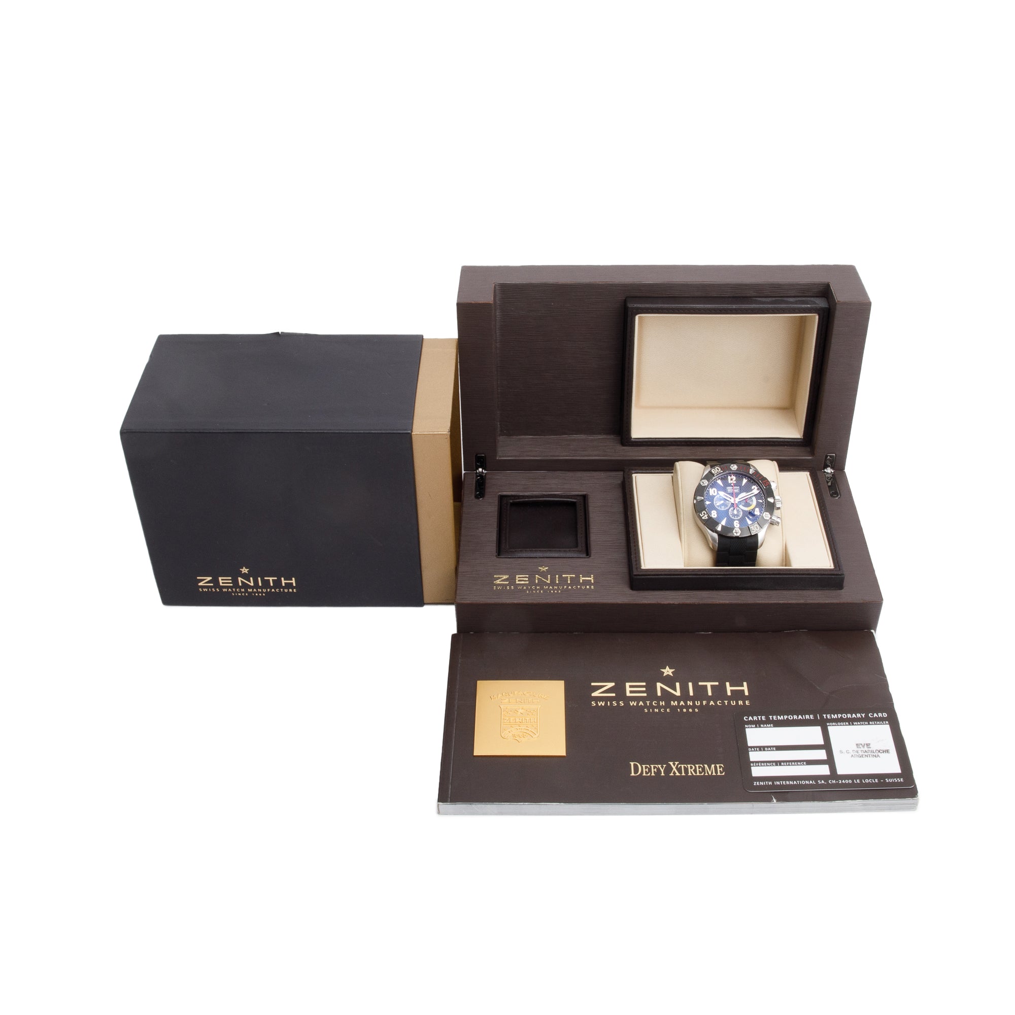 Zenith Stainless Steel Defy Classic El Primero 46.5 MM Chronograph Automatic Watch w/ Box & Papers