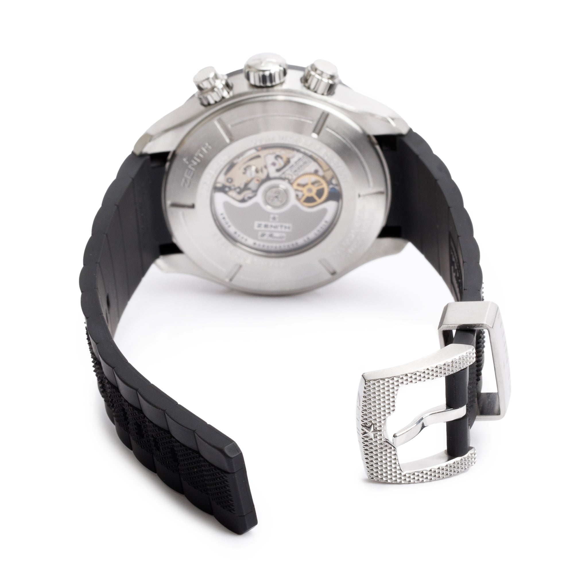 Zenith Stainless Steel Defy Classic El Primero 46.5 MM Chronograph Automatic Watch w/ Box & Papers