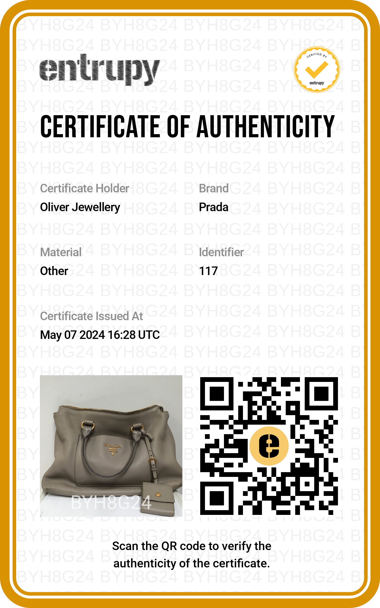 Prada Taupe Vitello Daino Leather Pocket Zip Tote w/ Strap