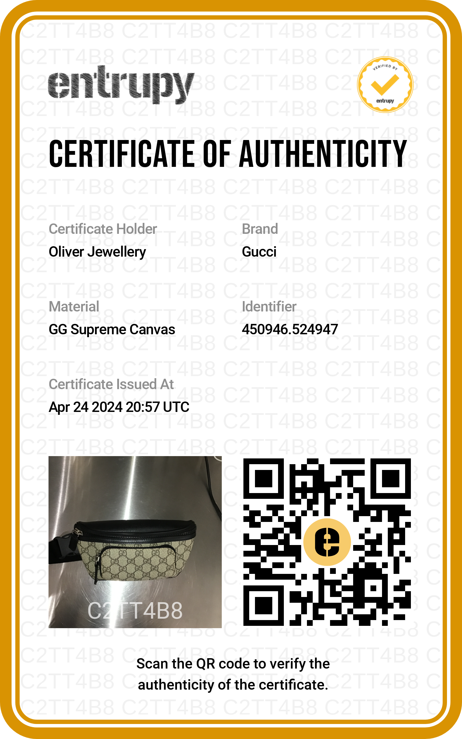 Gucci GG Supreme Eden Belt Bag