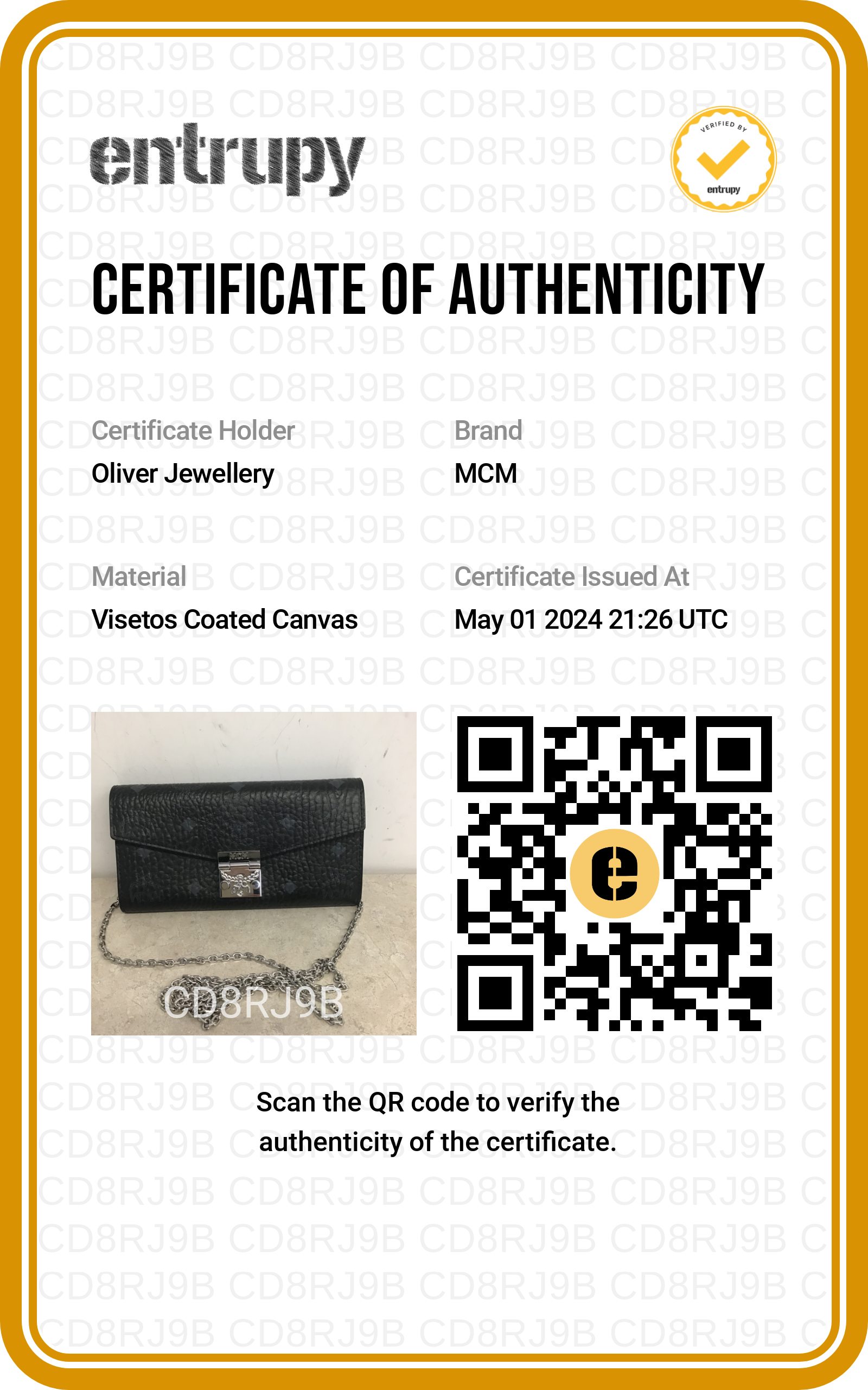 MCM Black Visetos Tracy Crossbody Wallet on Chian