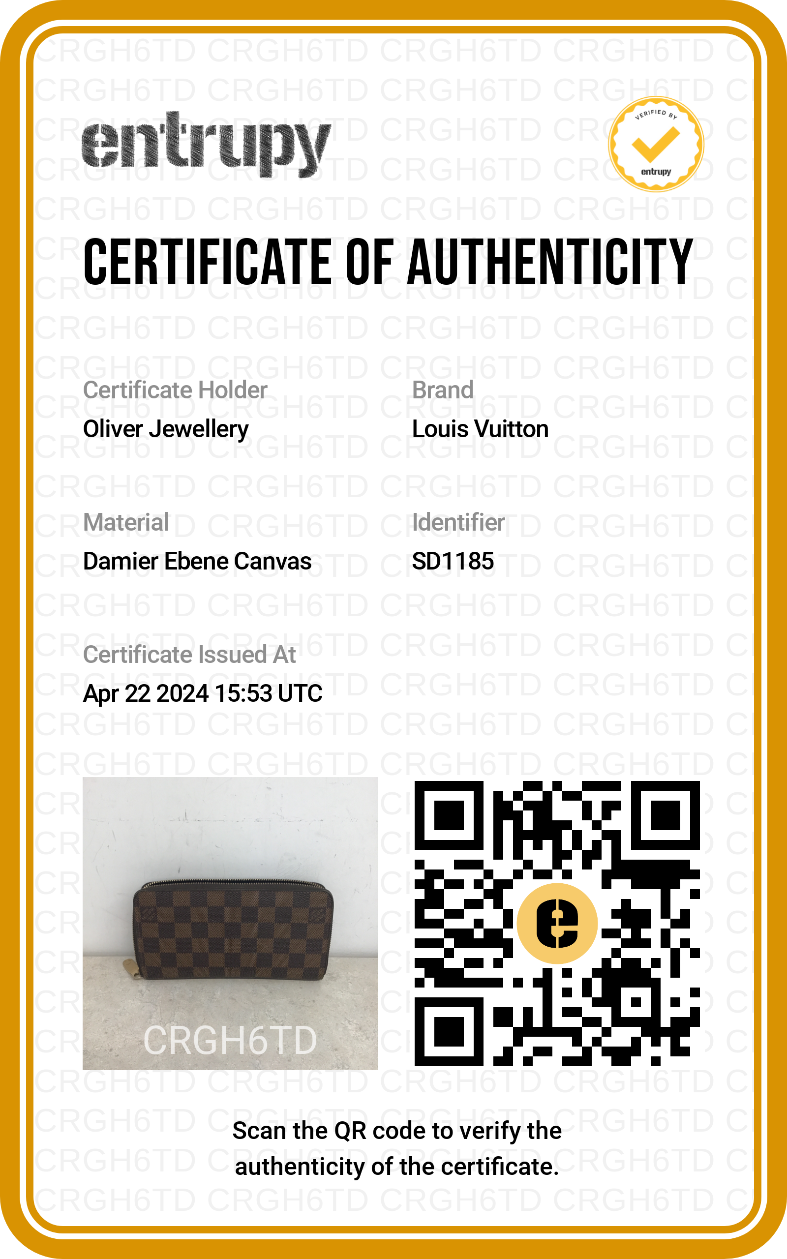 Louis Vuitton Damier Ebene Zippy Wallet w/ Box