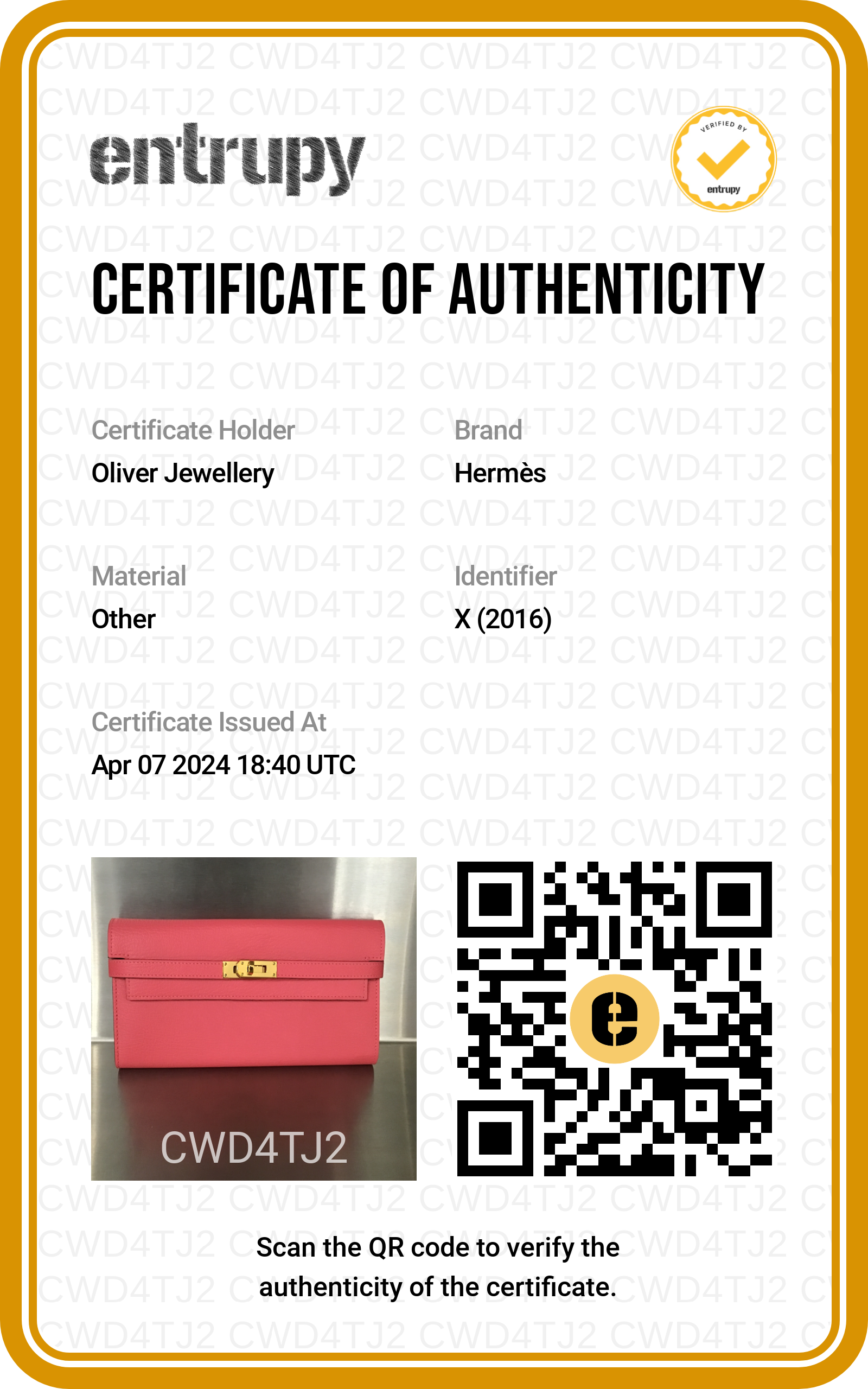 Hermes Rose Azalee Chevre Mysore Classic Kelly Longue Wallet w/ Box