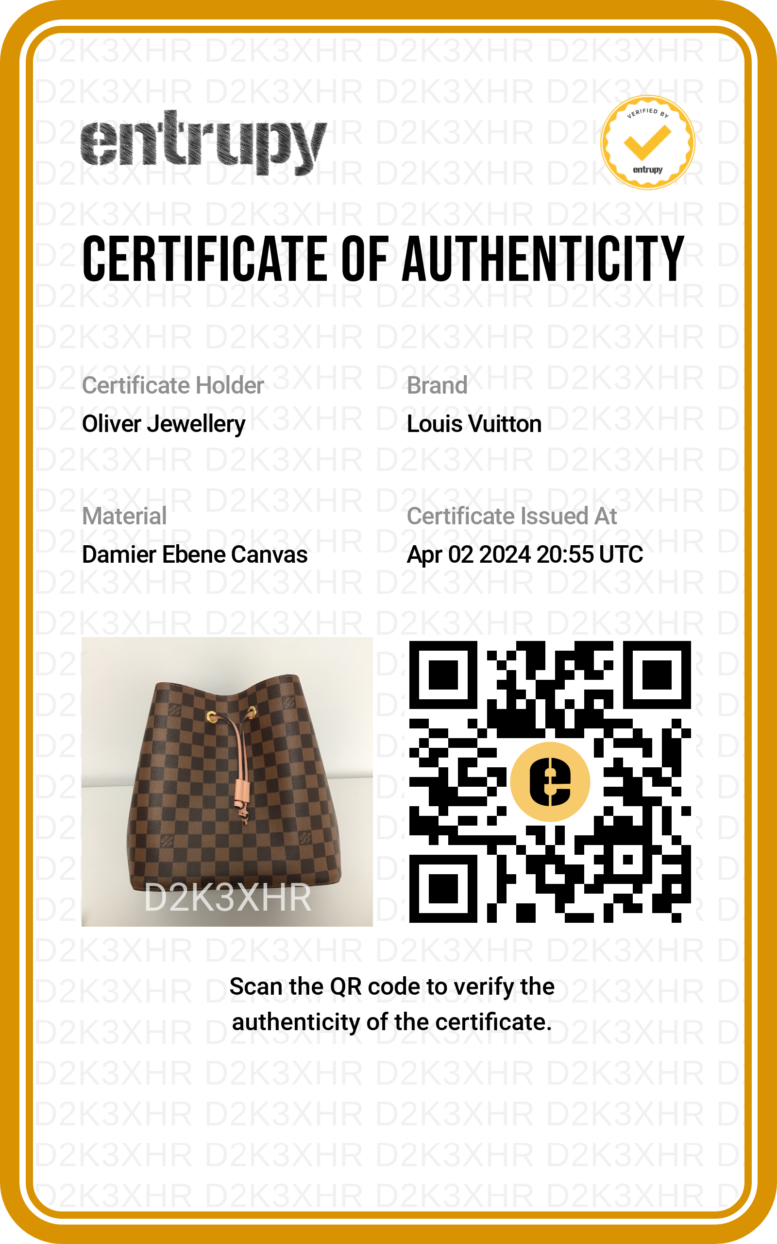 Louis Vuitton 2021 Damier Ebene Neonoe MM w/ Receipt