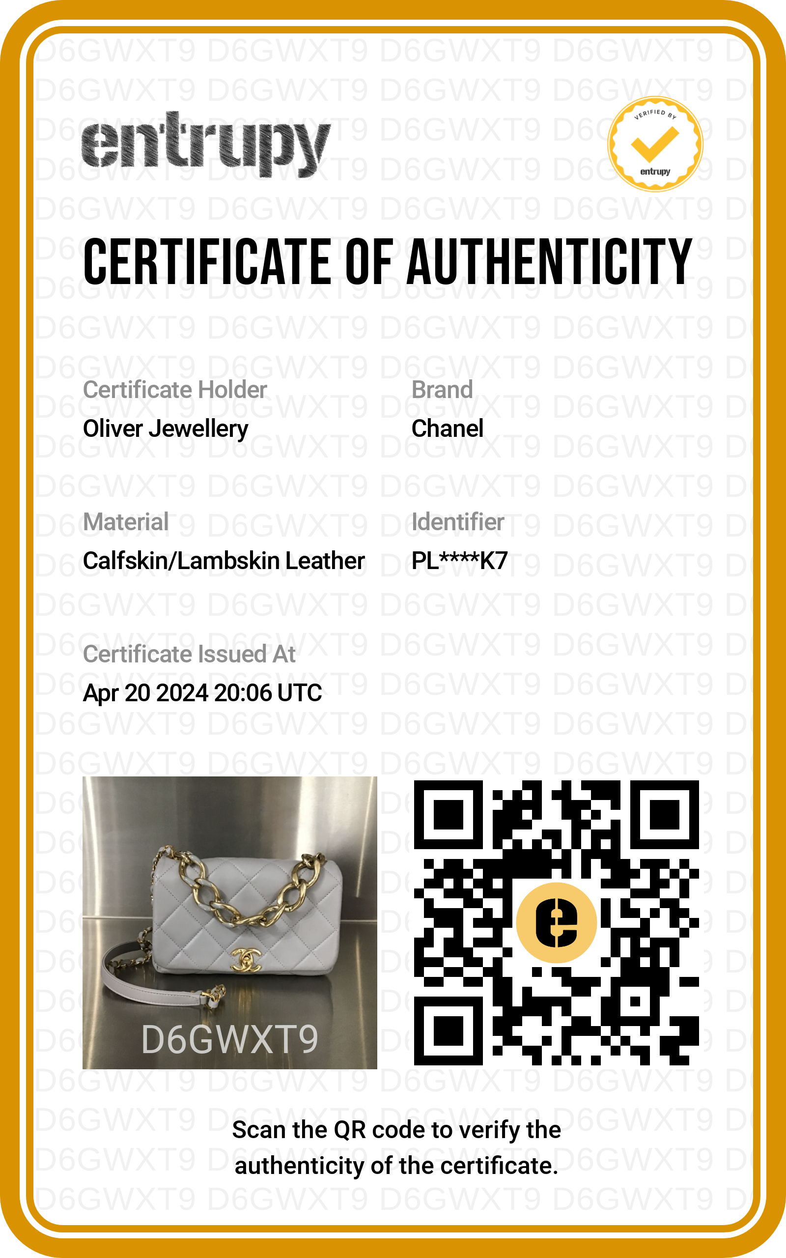 Chanel 2022 Grey Quilted Lambskin Leather Small Color Match Flap Bag W/ Receipt