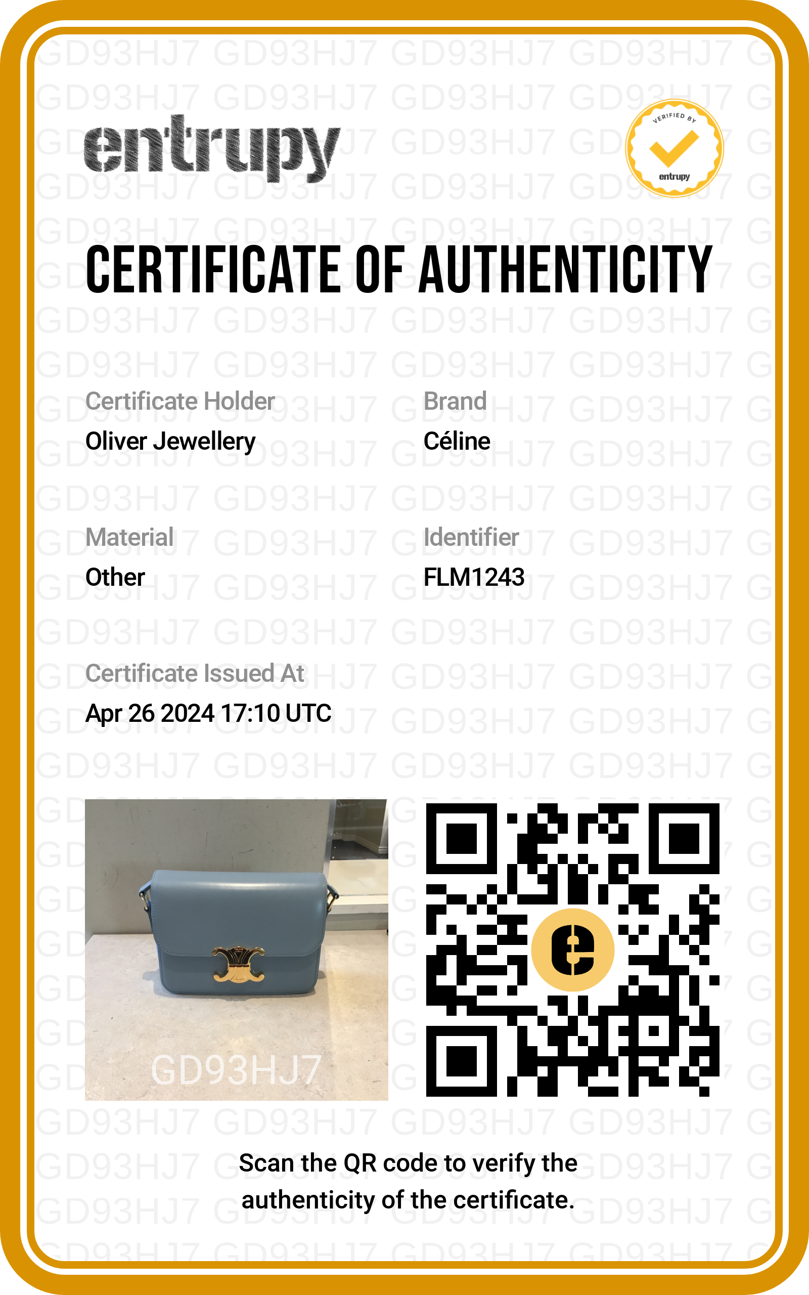 Celine 2023 Blue Shiny Calfskin Leather Teen Triomphe Shoulder Bag