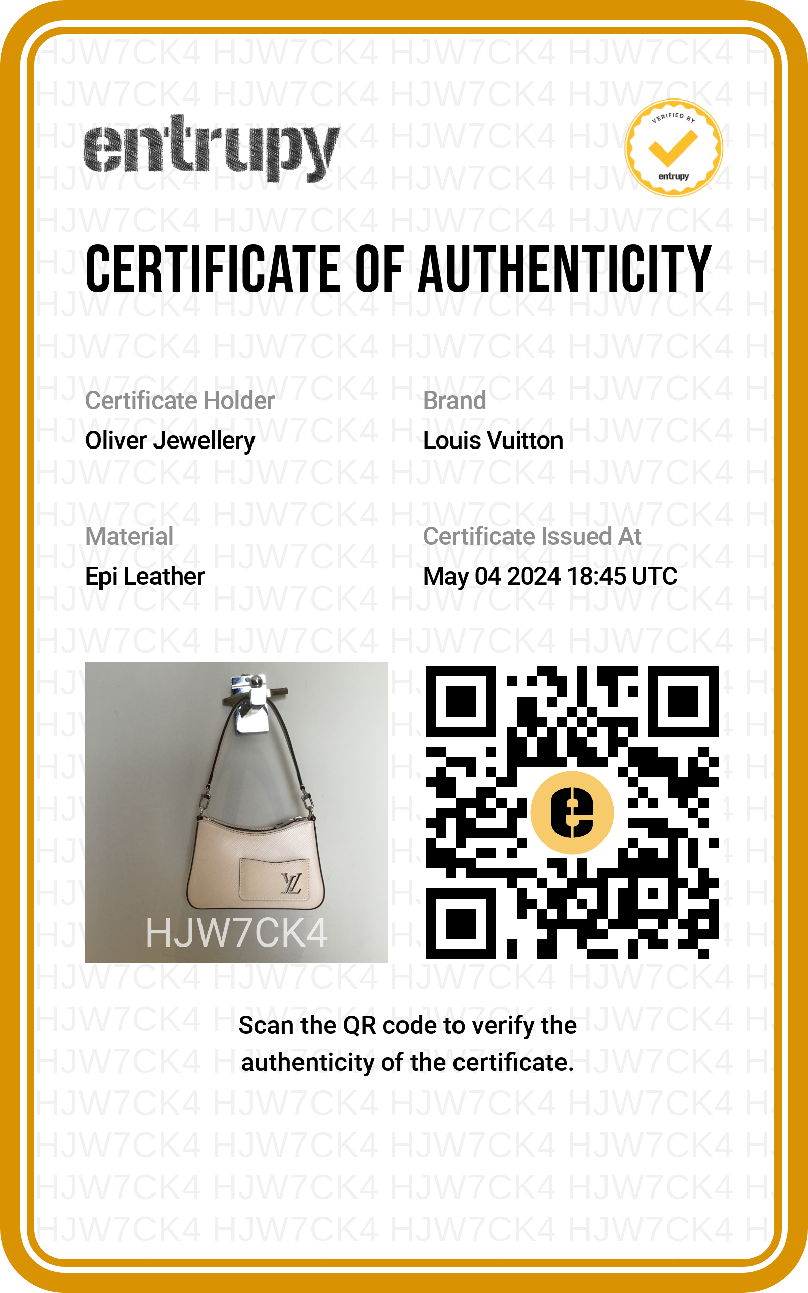 Louis Vuitton 2022 Quartz White Epi Marellini w/ Box