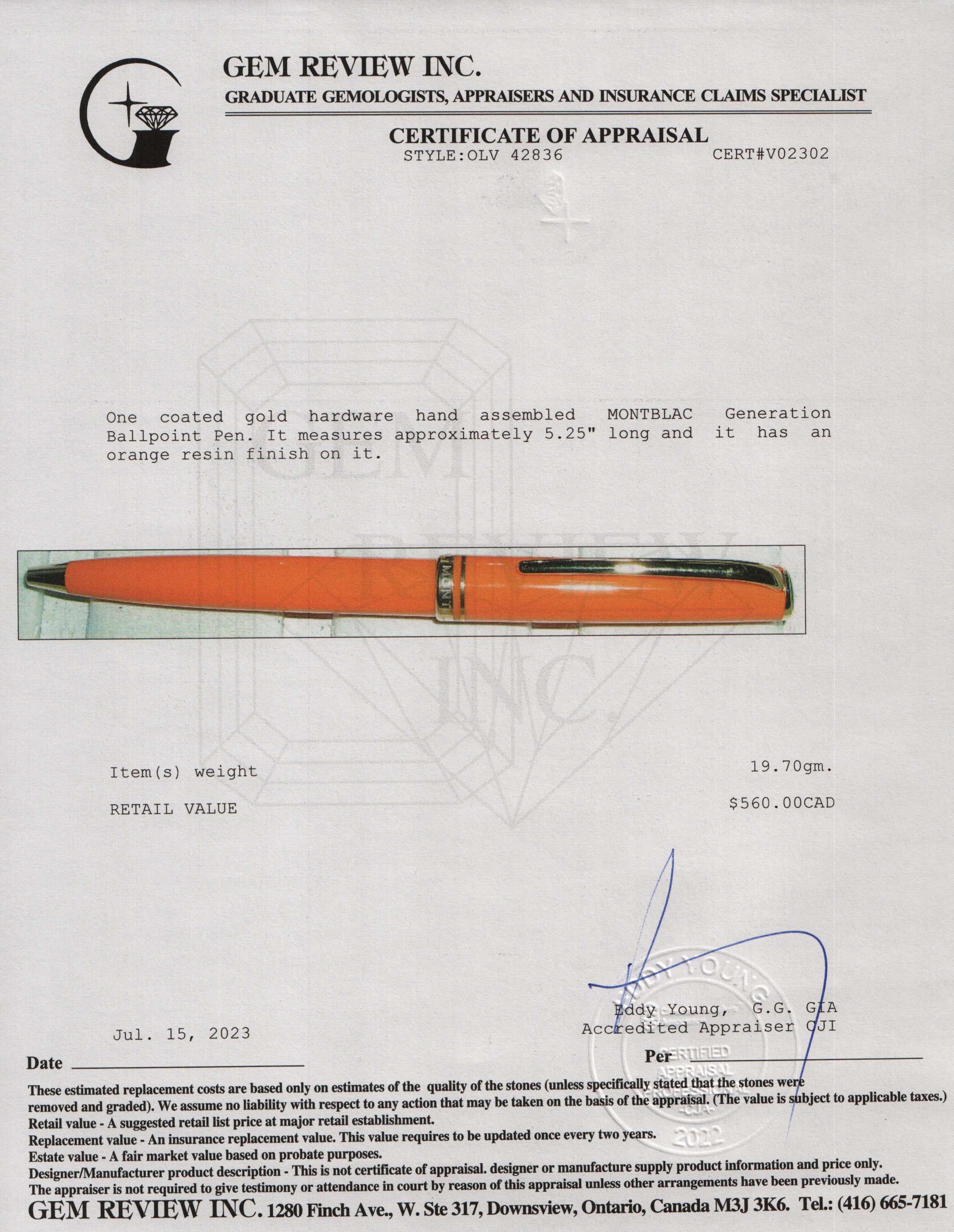 Montblanc Generation Vintage Ballpoint Pen w/ Box