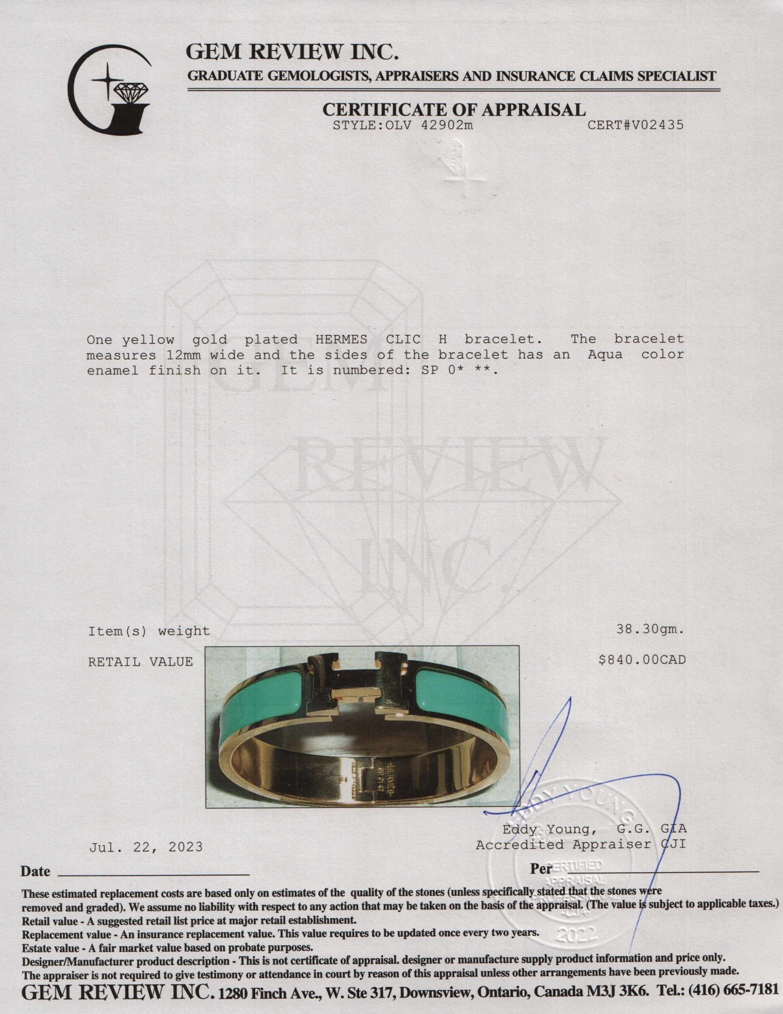Hermes Clic H Bracelet