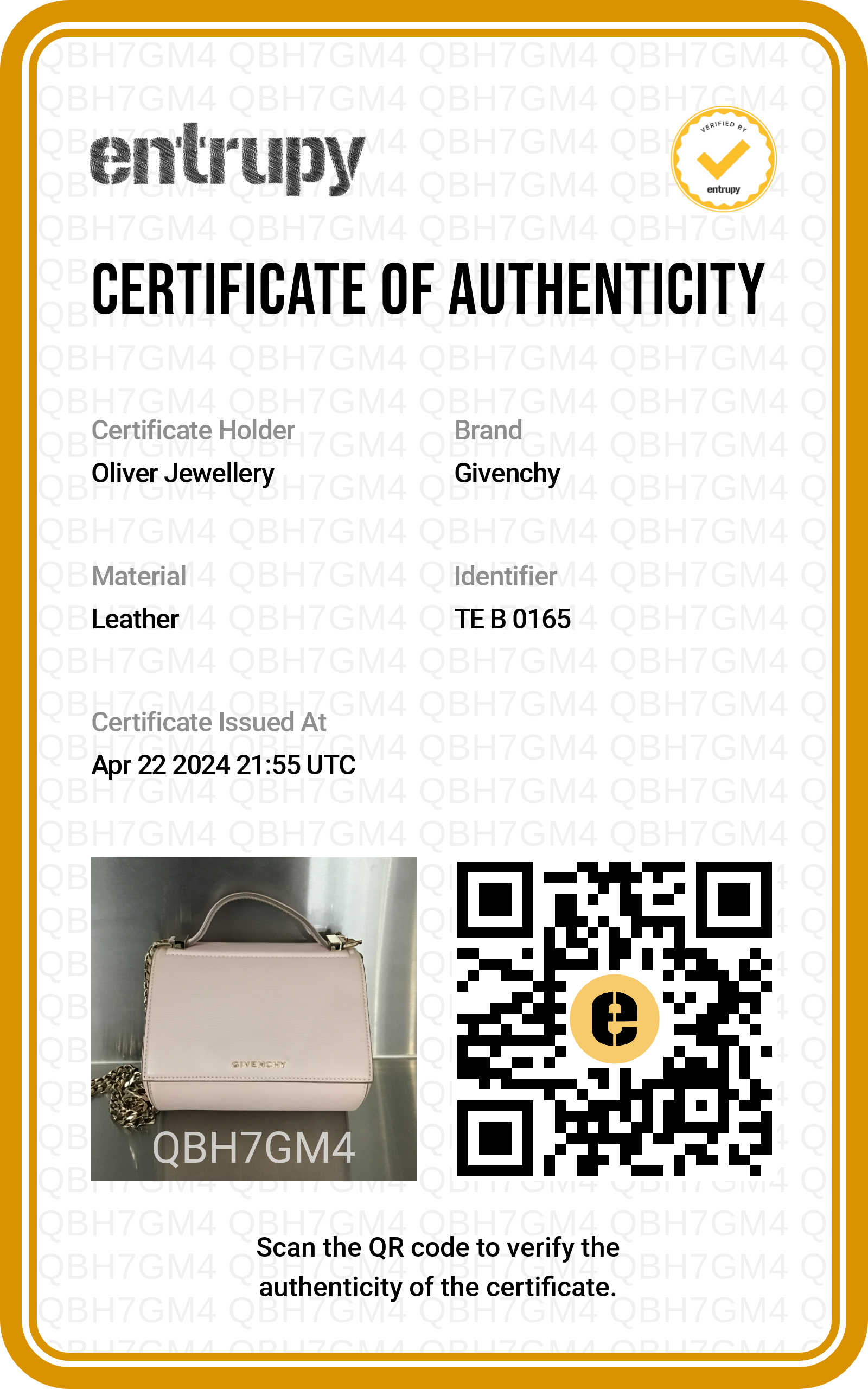 Givenchy Pink Textured Calfskin Mini Pandora Box Chain Bag