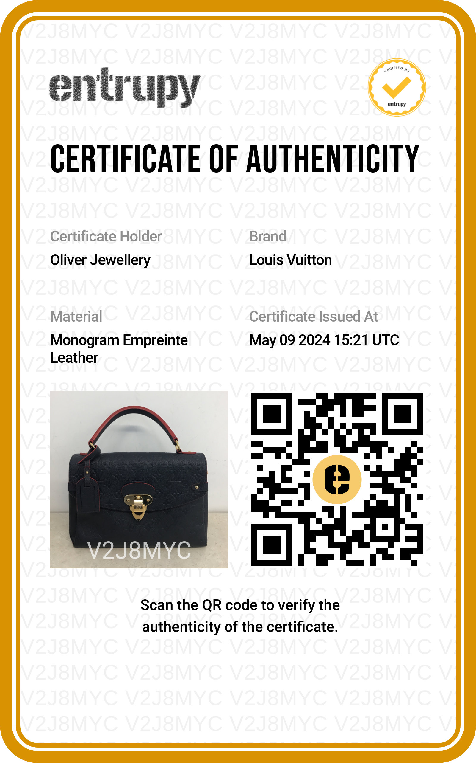 Louis Vuitton 2020 Navy Monogram Empreinte Leather Georges MM w/ Strap