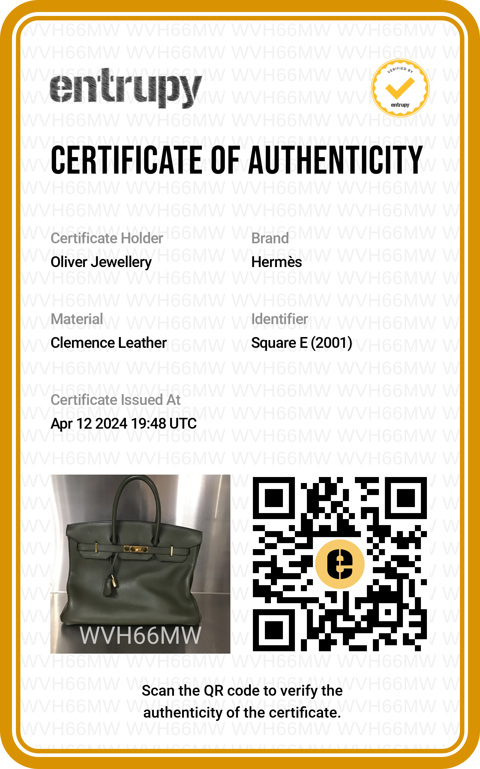 Hermes Vert De Gris Taurillon Clemence Birkin 35