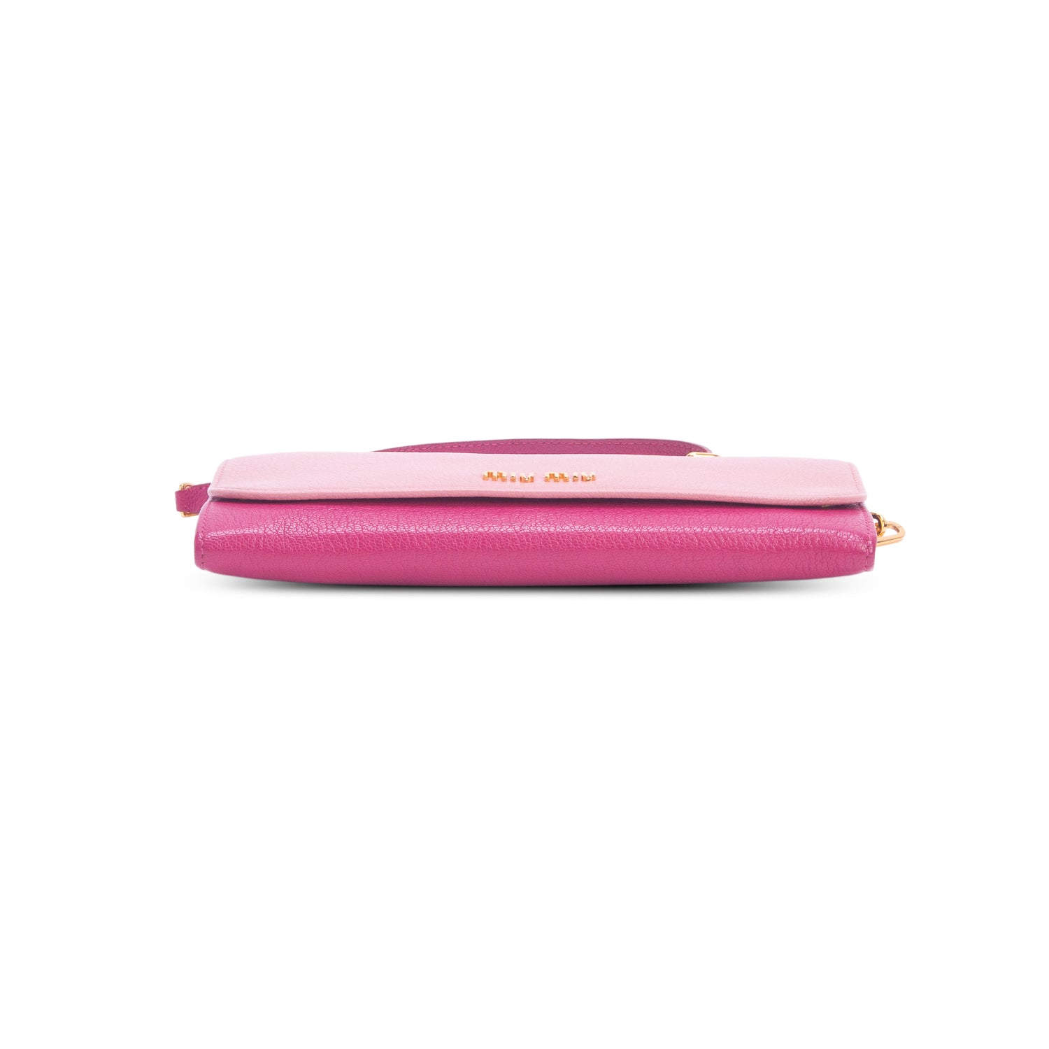 Miu Miu Pink Calfskin Wallet on Chain