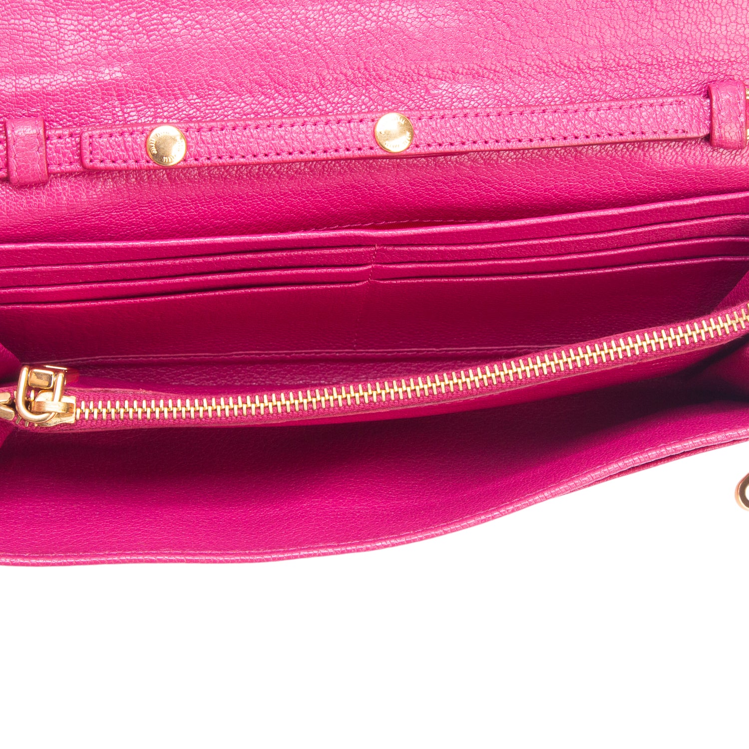 Miu Miu Pink Calfskin Wallet on Chain