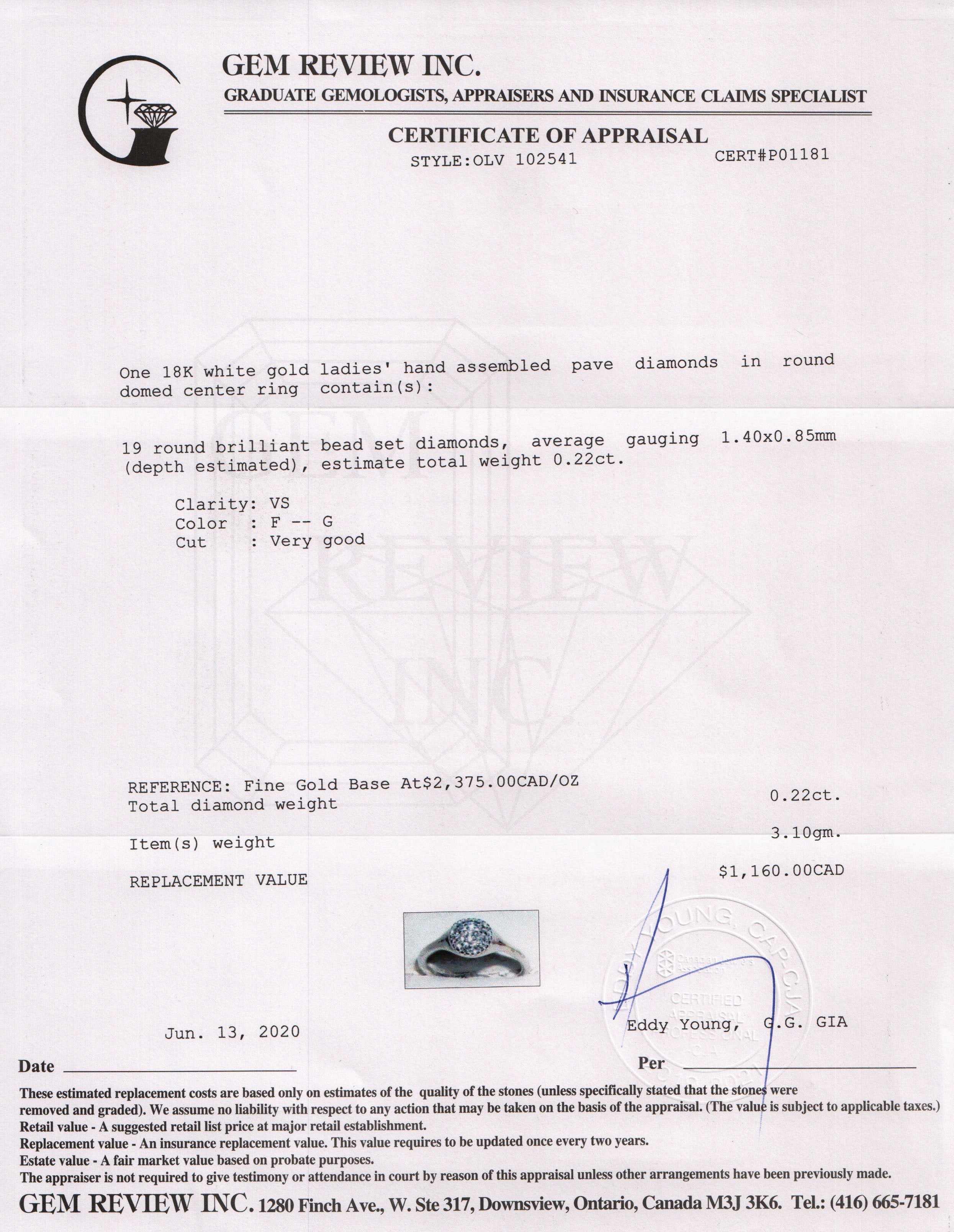 Pandora 18k White Gold Love Pods Pave Diamond Ring