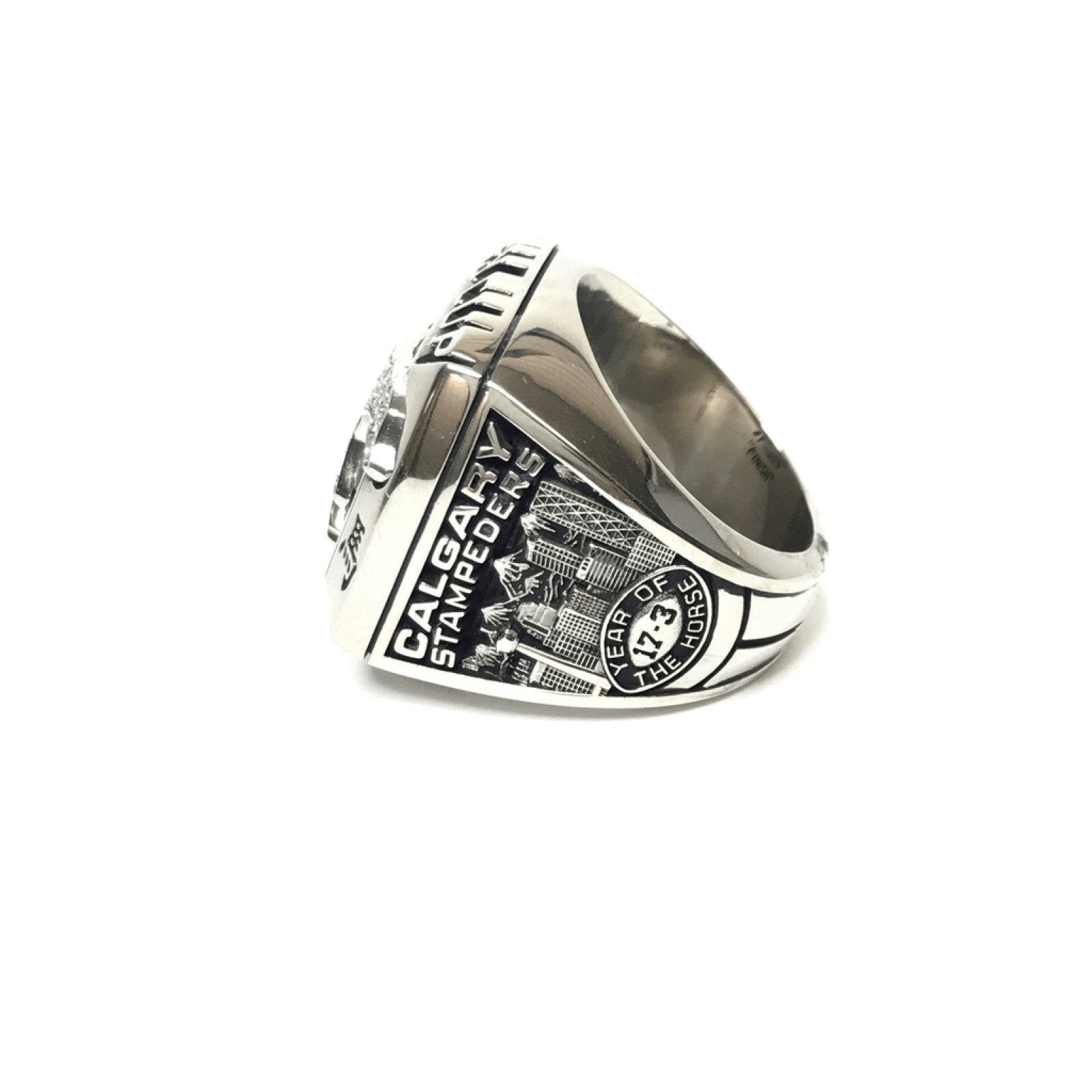 10K White Gold 2014 Grey Cup Champions Calgary Stampeders 44 Ring