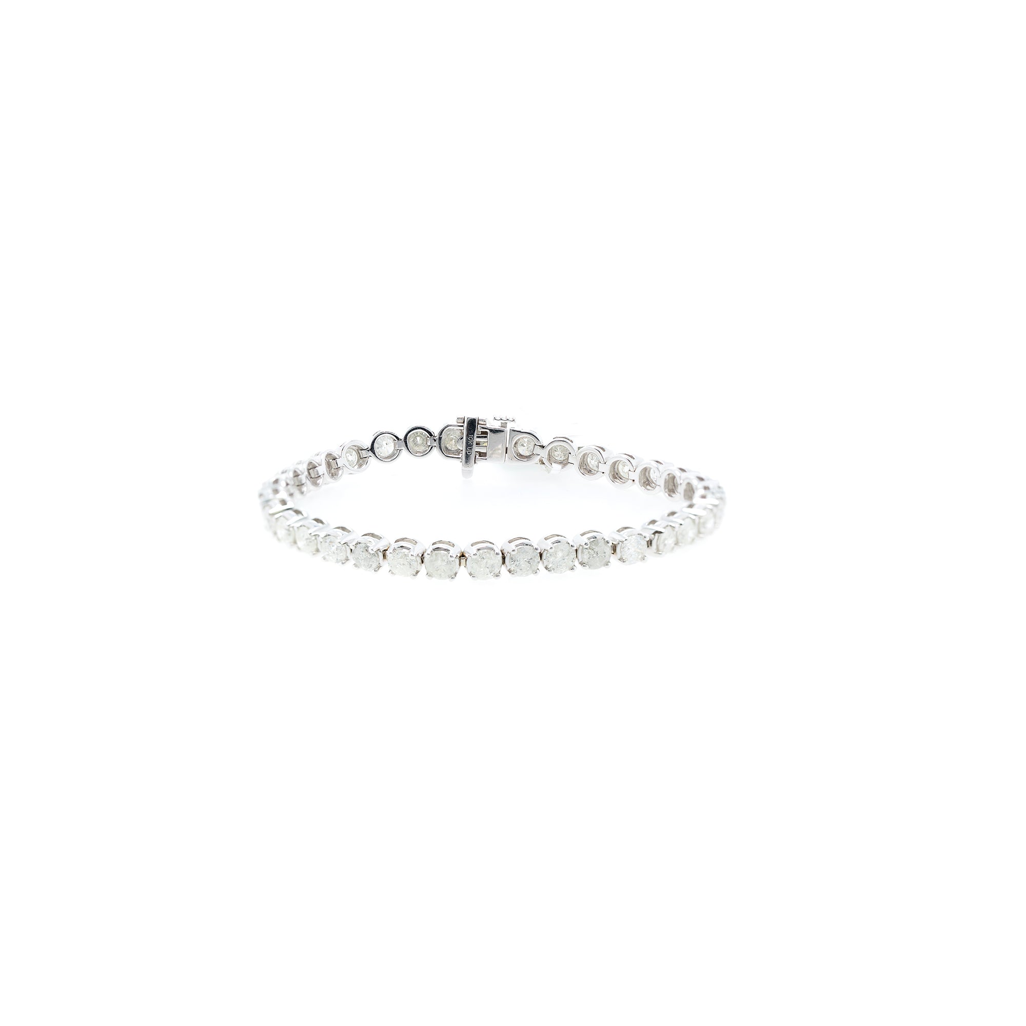10k White Gold 10.00 tcw. Diamond Tennis Bracelet