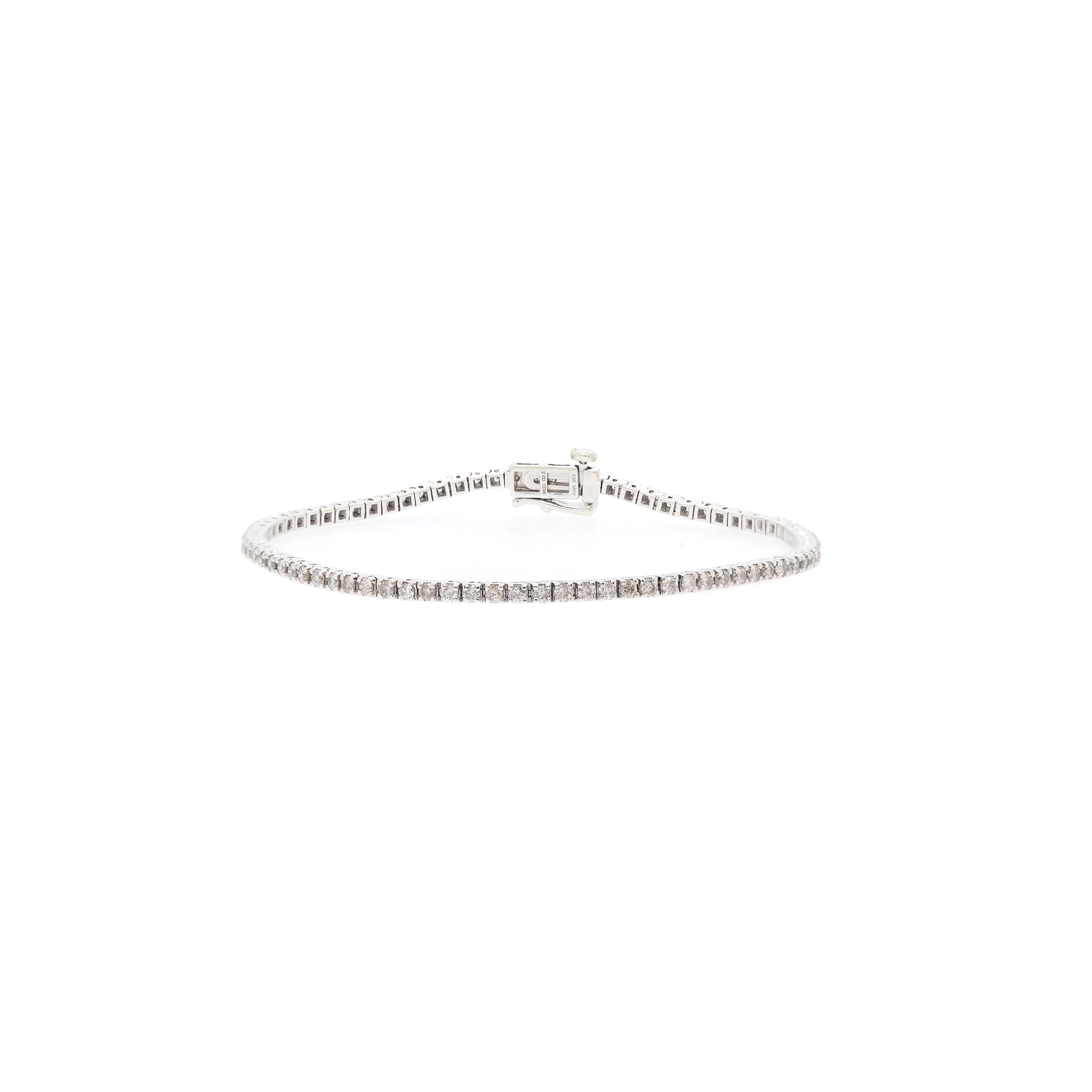 10k White Gold 2.00 tcw. Diamond Tennis Bracelet