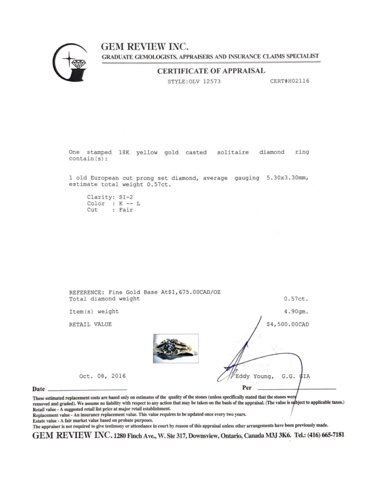 Antique Solitaire Diamond Ring