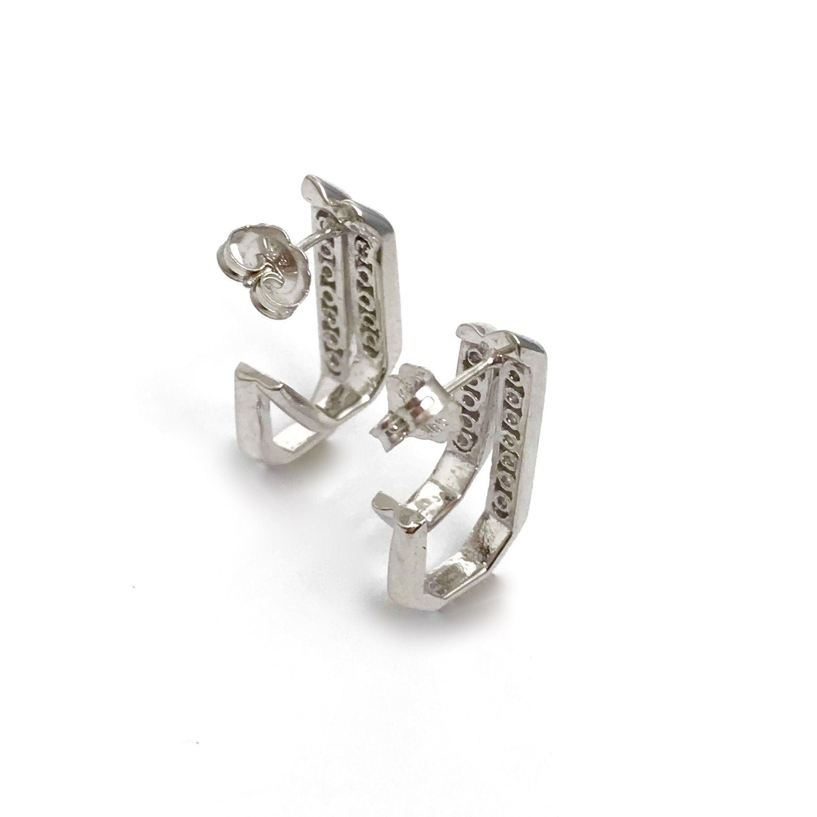 14 Karat White Gold Diamond Earrings