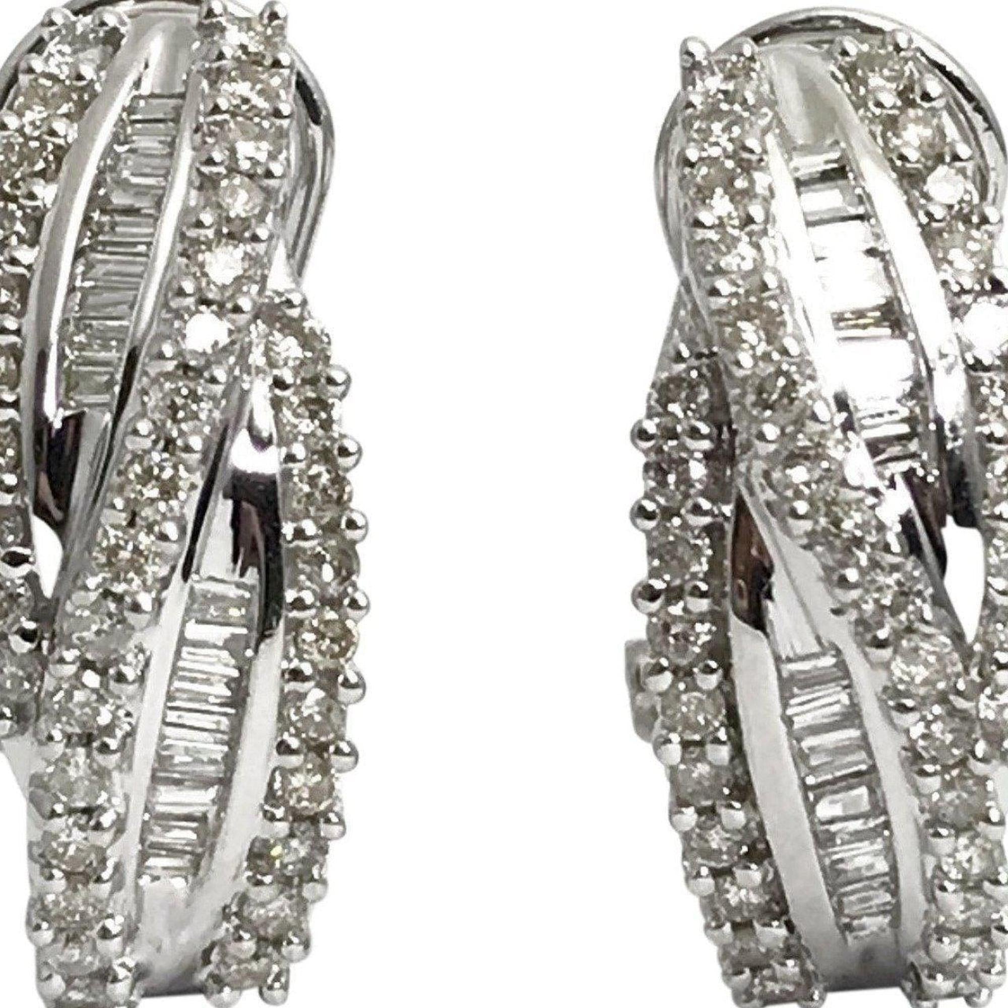 14 Karat White Gold Diamond Earrings