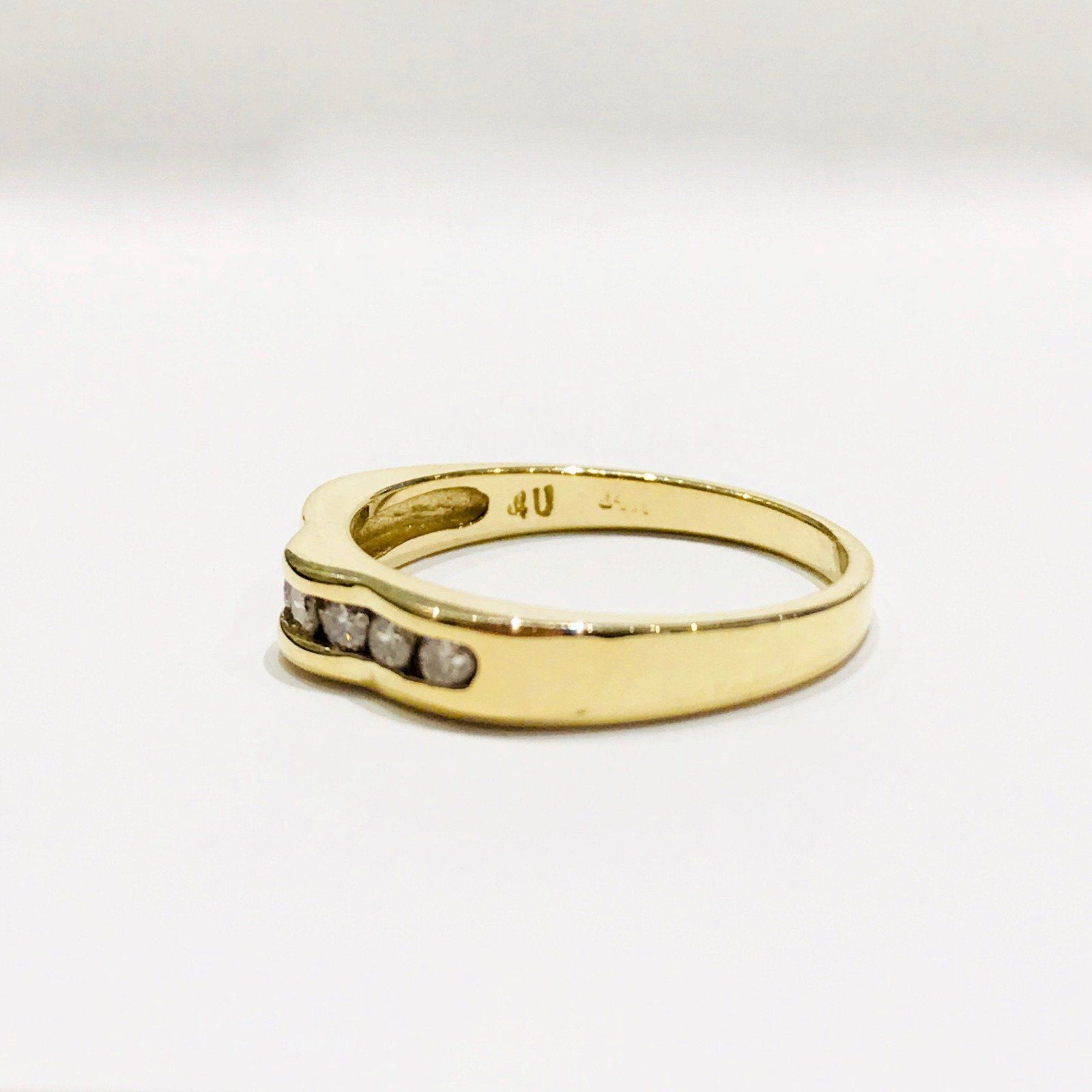 14 Karat Yellow Gold Custom Made Diamond Ring
