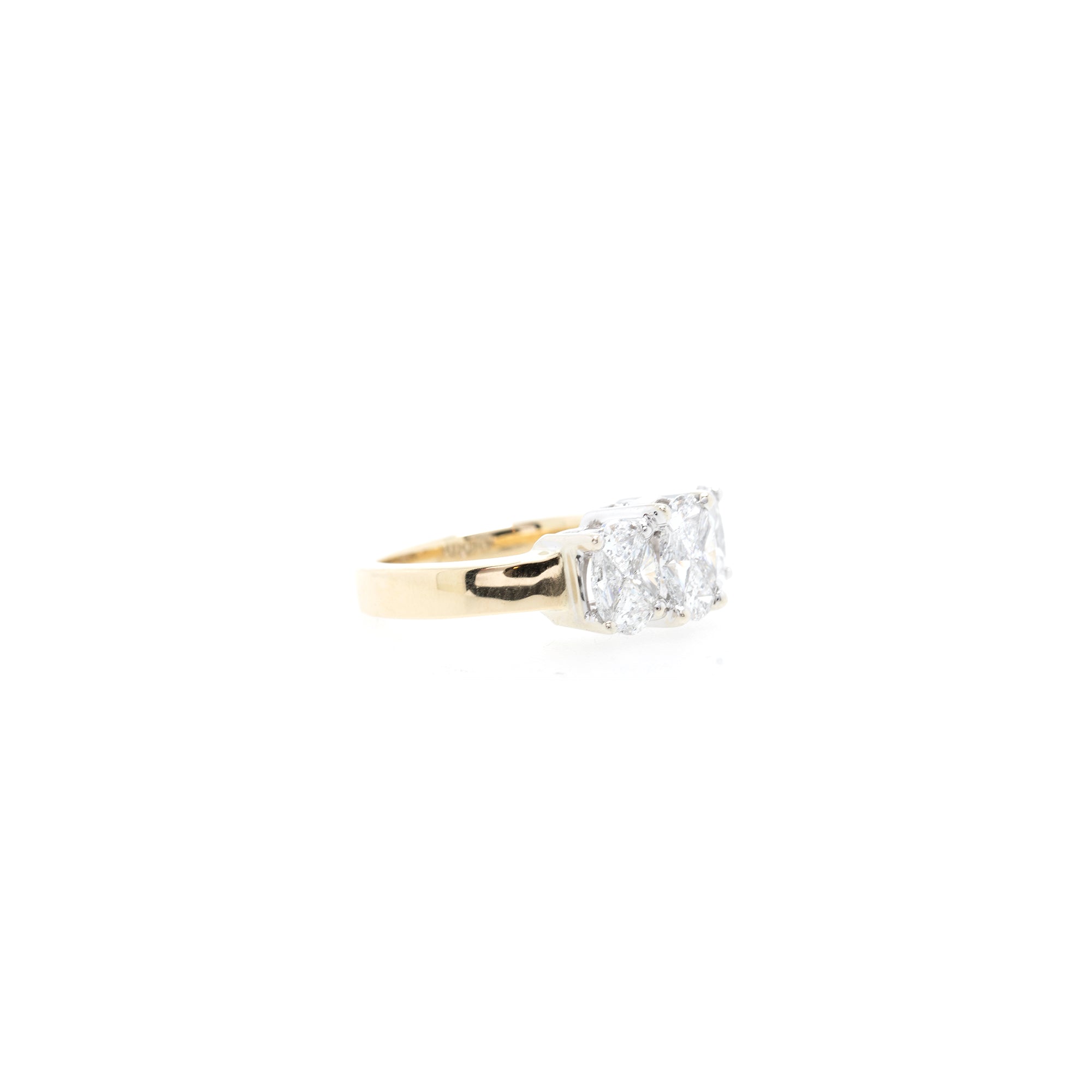 14k Gold Invisible Set Diamond Ring