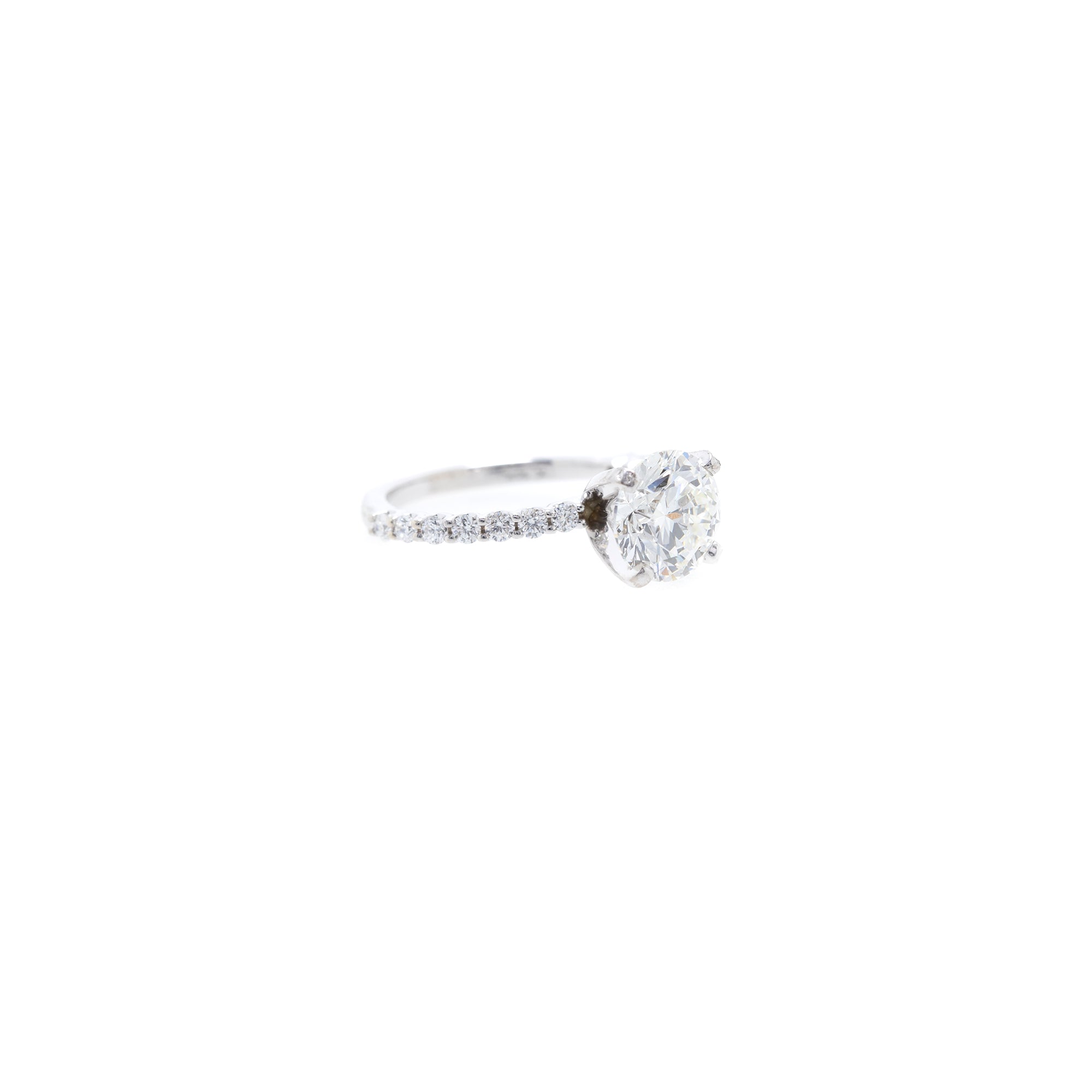 14k White Gold 1.90 ct. Diamond Engagement Ring w/ GIA Diamond Certificate