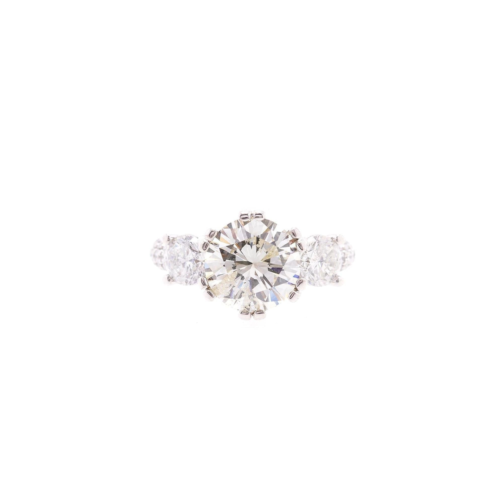 14k White Gold 2.77 ct. Diamond Engagement Ring