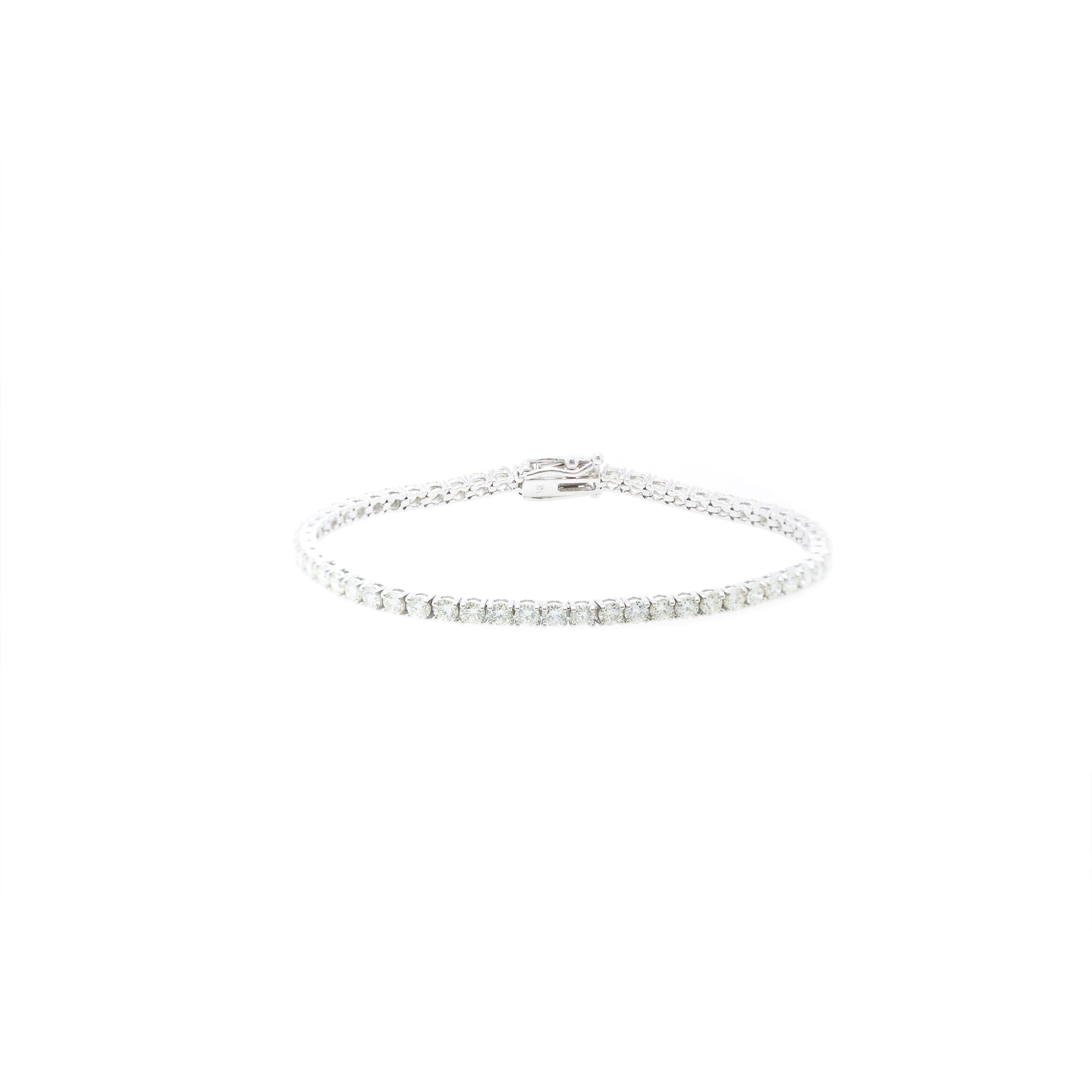 14k White Gold 5.42 tcw. Diamond Tennis Bracelet