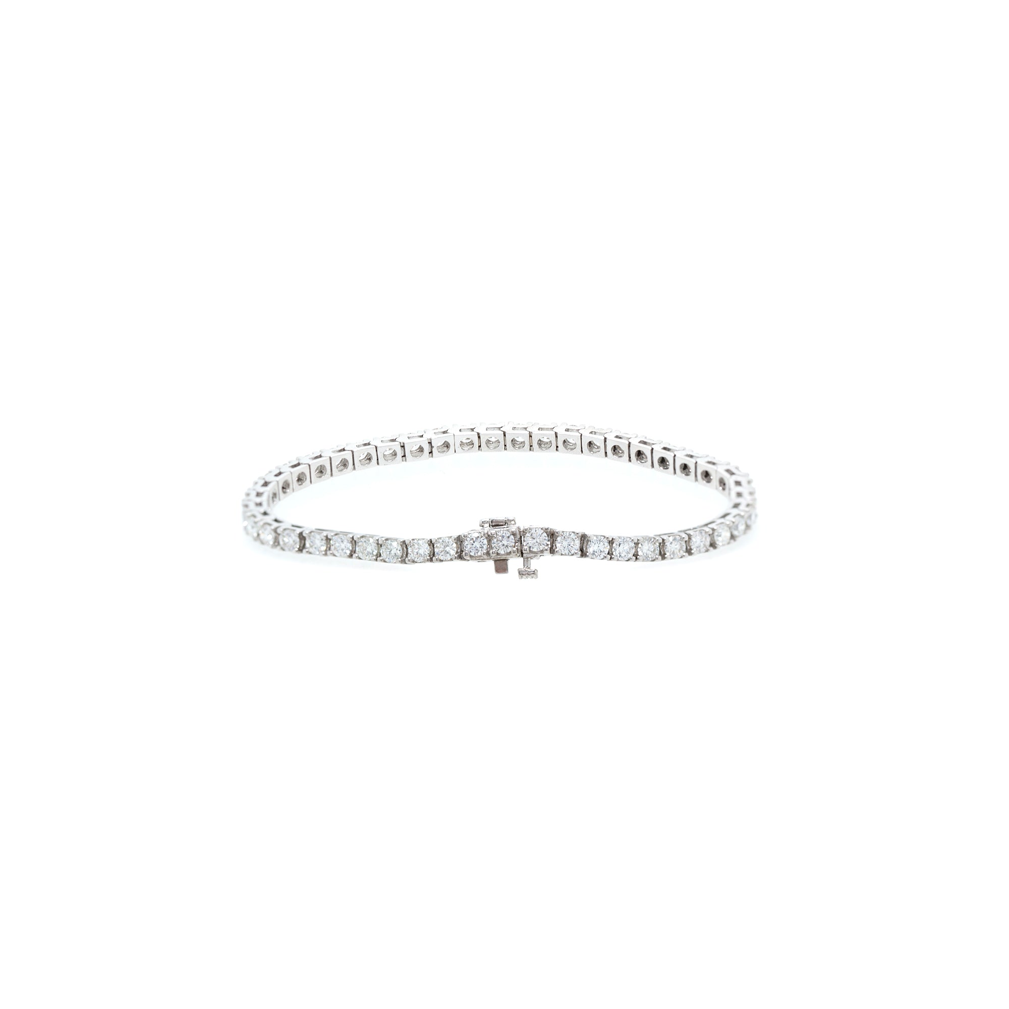 14k White Gold 6.10 tcw. Diamond Tennis Bracelet