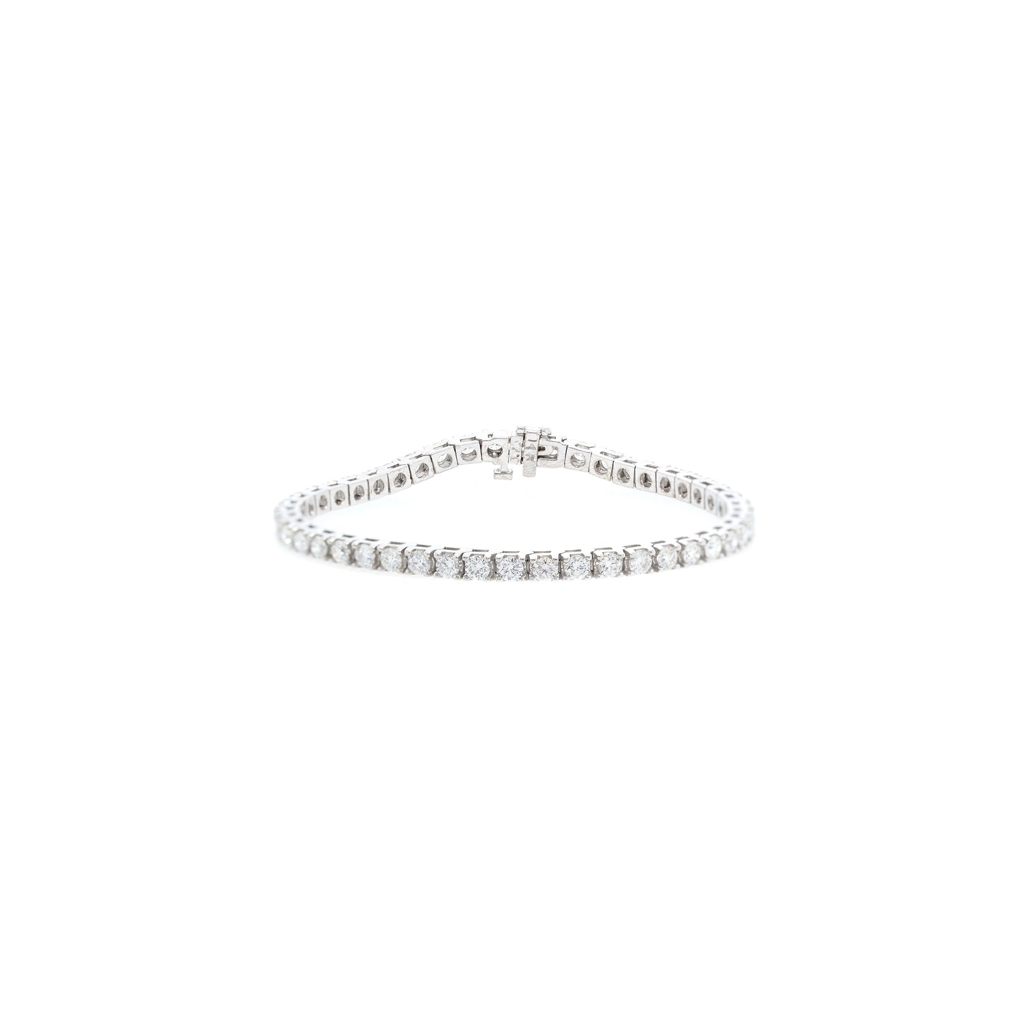 14k White Gold 6.10 tcw. Diamond Tennis Bracelet